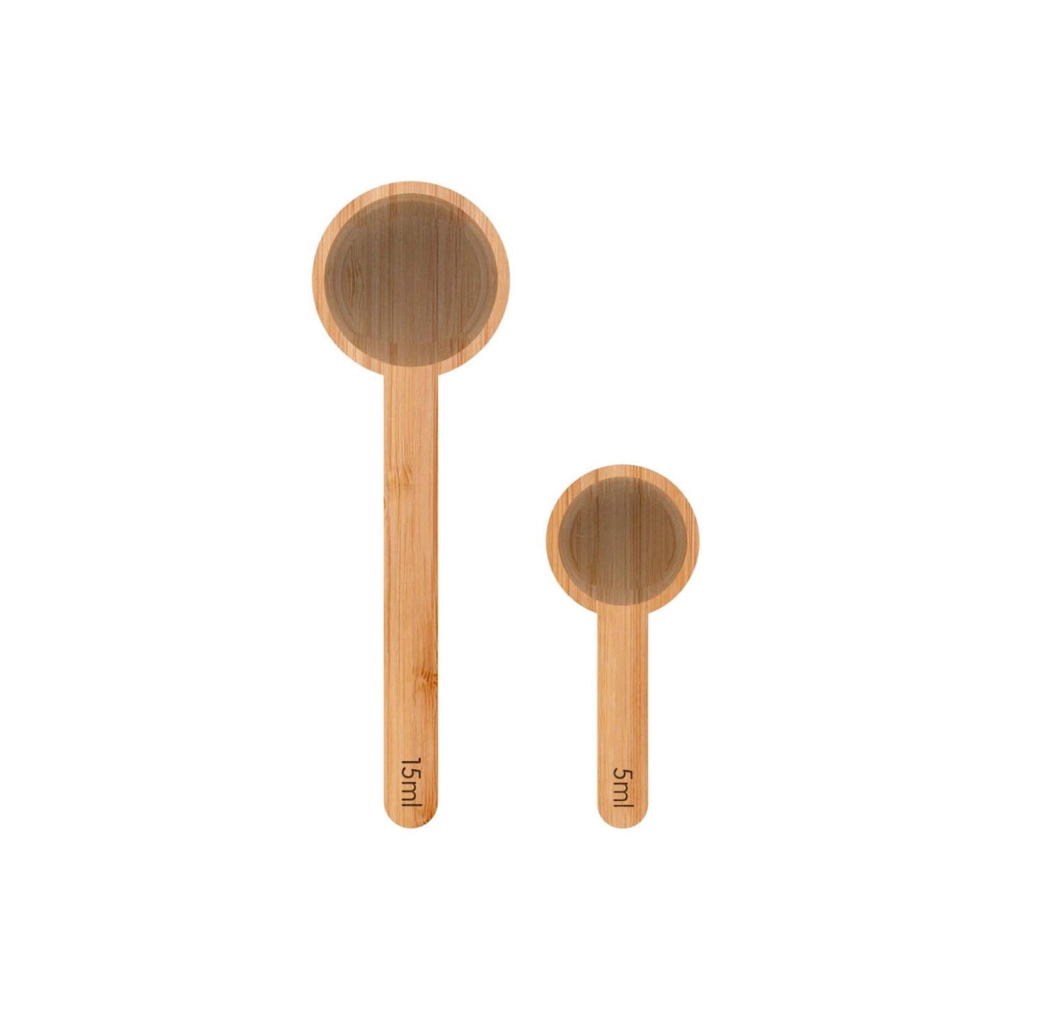 Praktisches 2er Set Pebbly Messlöffel in 5ml und 15ml, ideal für genaues Abmessen von Zutaten in der Küche.