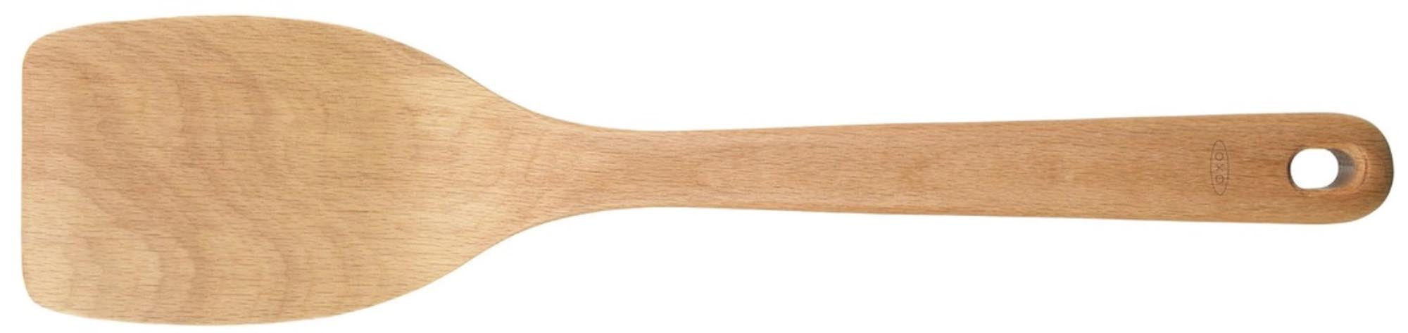 Der OXO Bratenwender aus Buche (34.8x6.9x2 cm) ist ideal für Hobbyköche und Profis. Robust, schonend zu Pfannen, ergonomisch und langlebig.