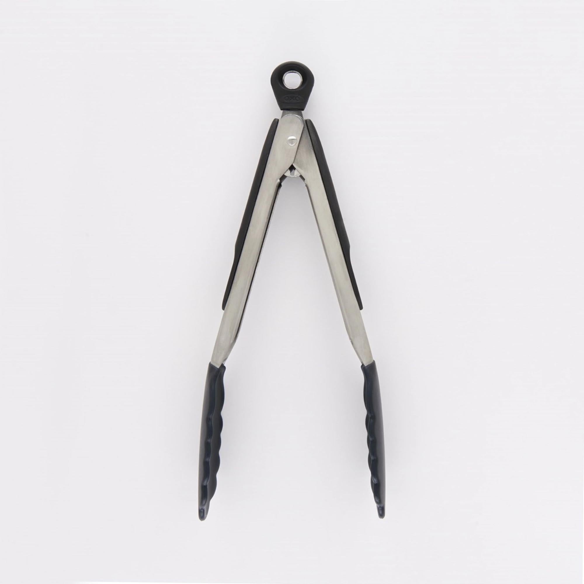 Verriegelbare OXO Zange, 23 cm, mit rutschfesten Silikonköpfen.