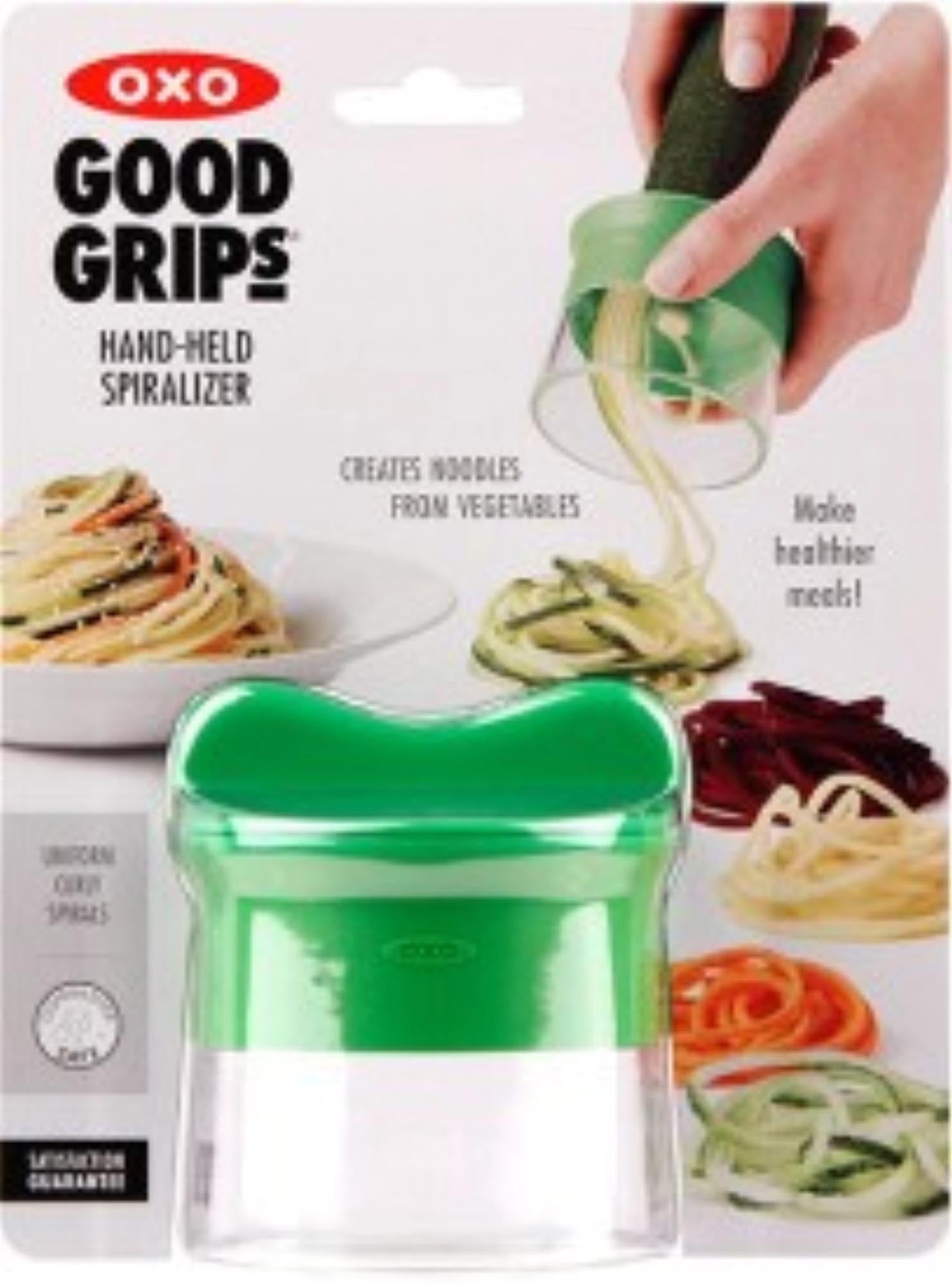 Entdecken Sie den OXO Hand-Spiralizer in Grün – Ihr idealer Partner für gesunde, kreative Gemüsegerichte und köstliche Spiralen!