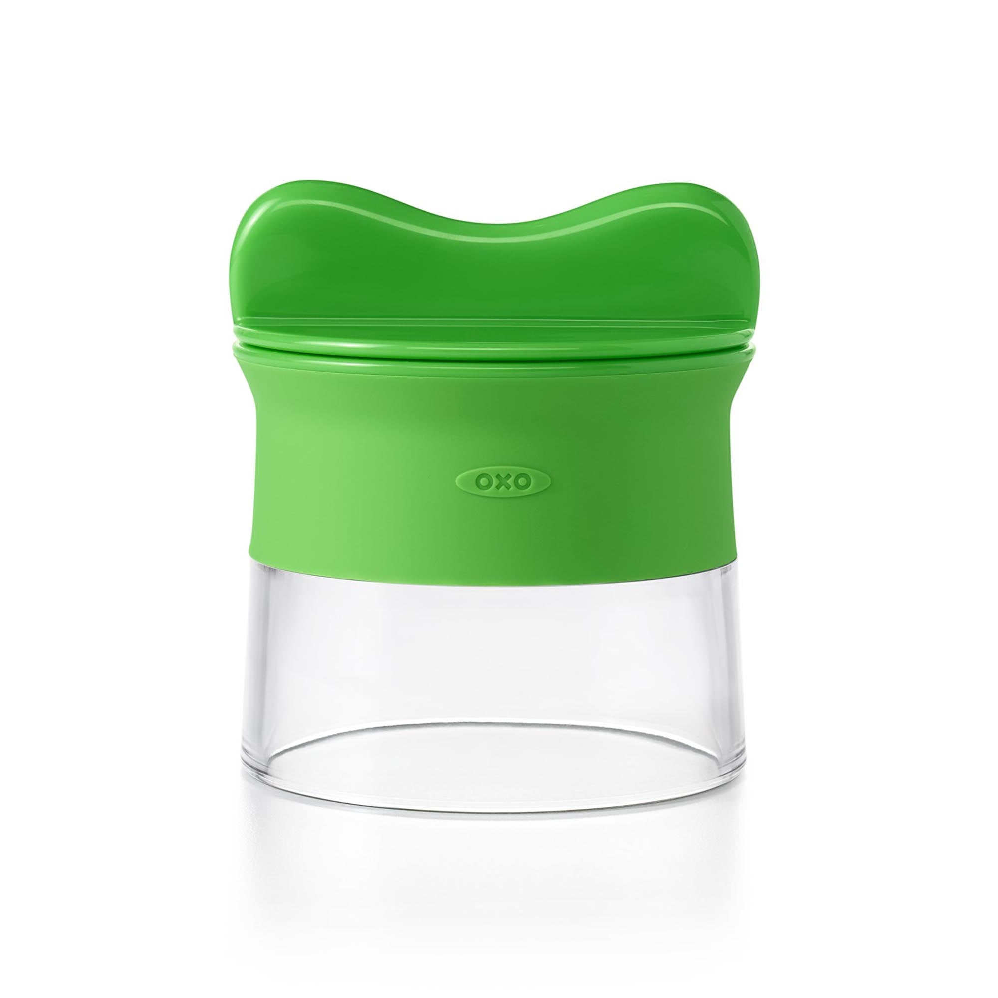 Der OXO Hand-Spiralizer in Grün verwandelt Gemüse in Spiralen. Ideal für gesunde, kreative Gerichte. Kompakt, langlebig, einfach zu reinigen.