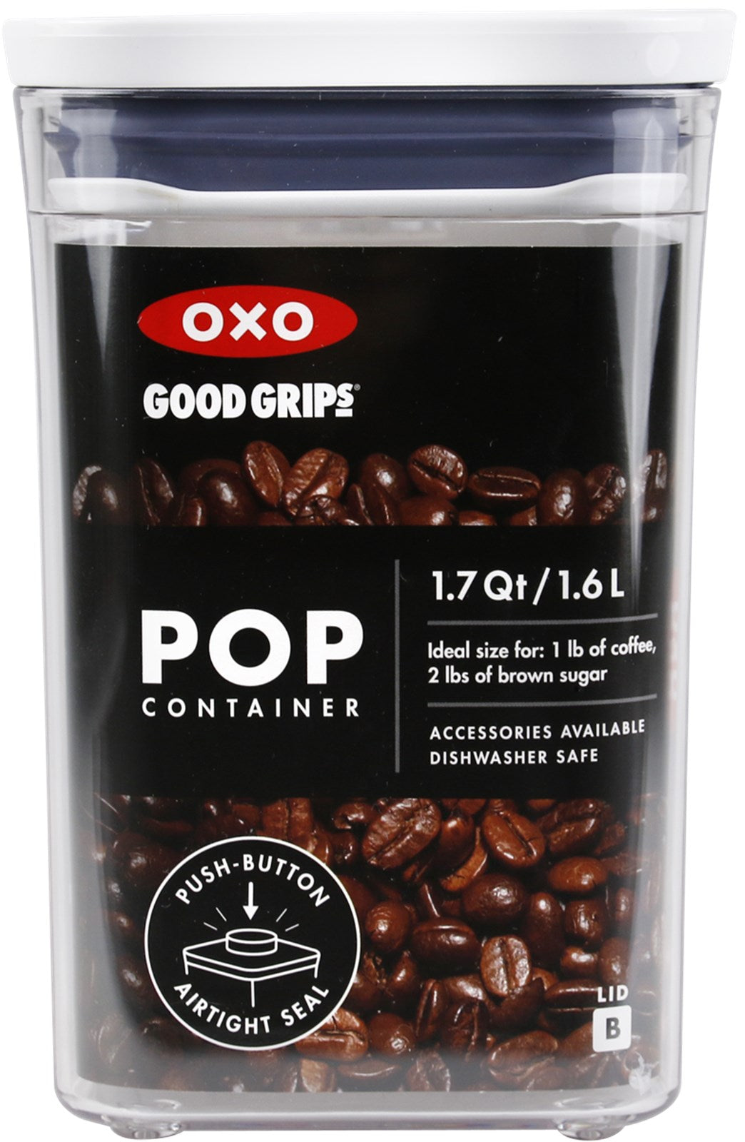 OXO POP 2.0 rechteckiger Behälter (16x10.5x16cm) für frische Lebensmittel. BPA-frei, luftdicht und elegant – ideal für jede Küche!