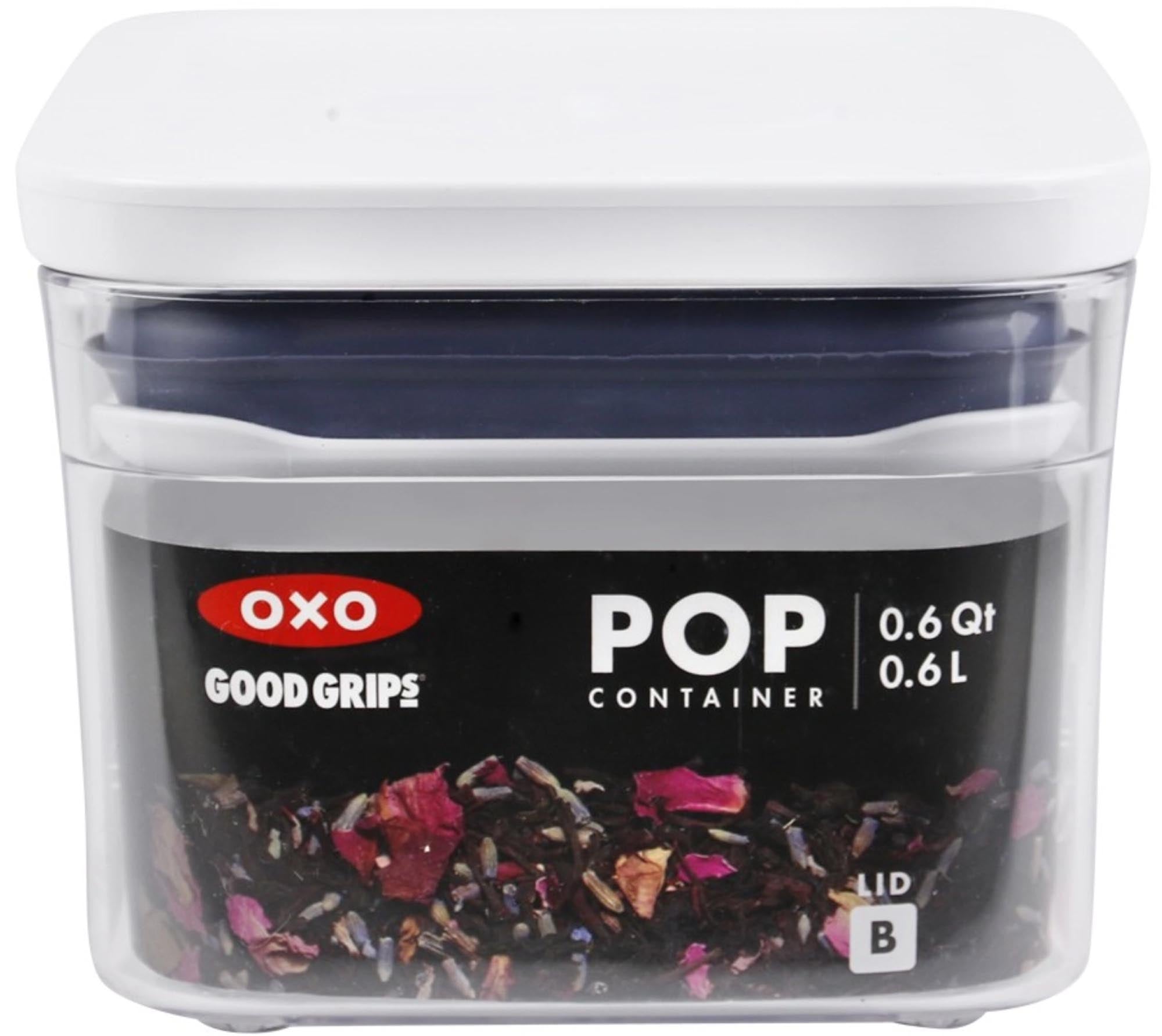 OXO POP 2.0 Behälter: 0,6L, 16x10,5x8cm, luftdicht, transparent, langlebig, ideal für Müsli, Reis, Nüsse.