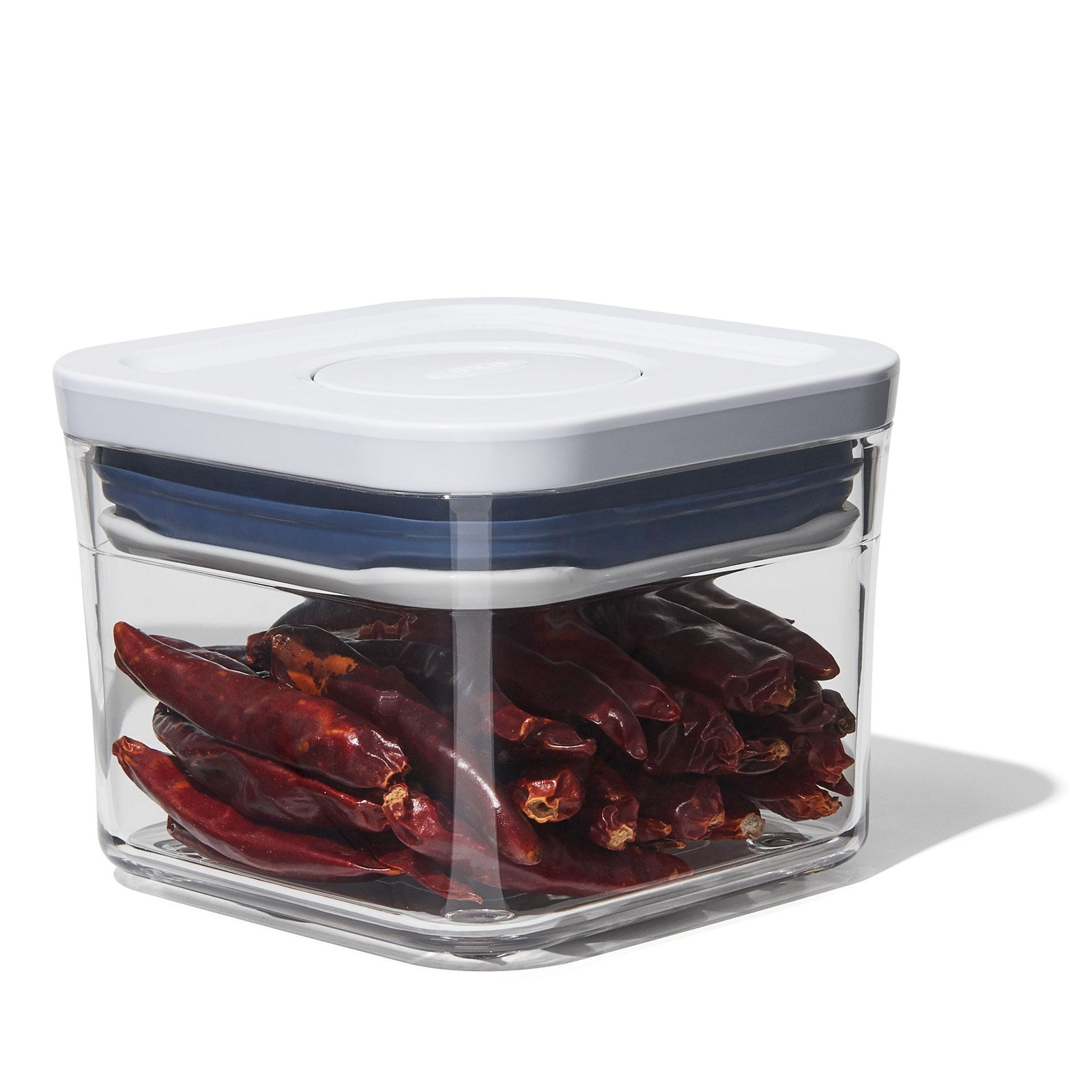 Kleiner quadratischer OXO POP 2.0 Behälter (10,6x10,6x8 cm) für optimale Küchenorganisation. Langlebig, luftdicht und platzsparend – perfekt für frische Lebensmittel!