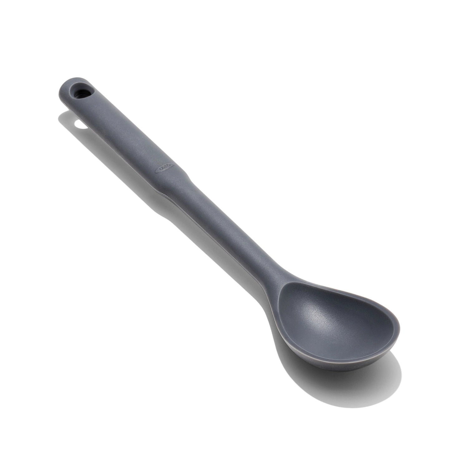 Der OXO Silikonlöffel vereint hitzebeständige Qualität mit elegantem Design. Ideal für schonendes Kochen und einfache Reinigung!