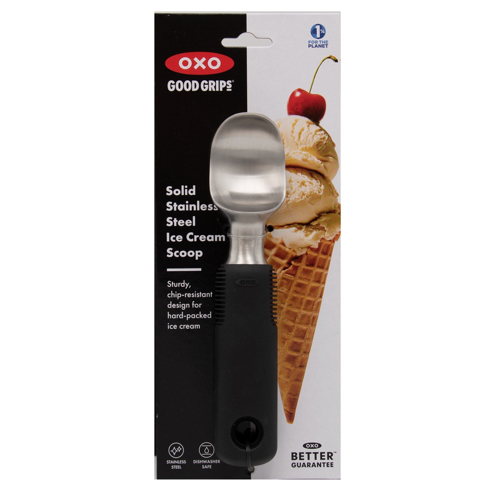 Der OXO GG STL Glacelöffel ist ideal für gefrorene Leckereien. Robuster Edelstahl, ergonomisches Design und spülmaschinenfest – perfekt für jede Küche!