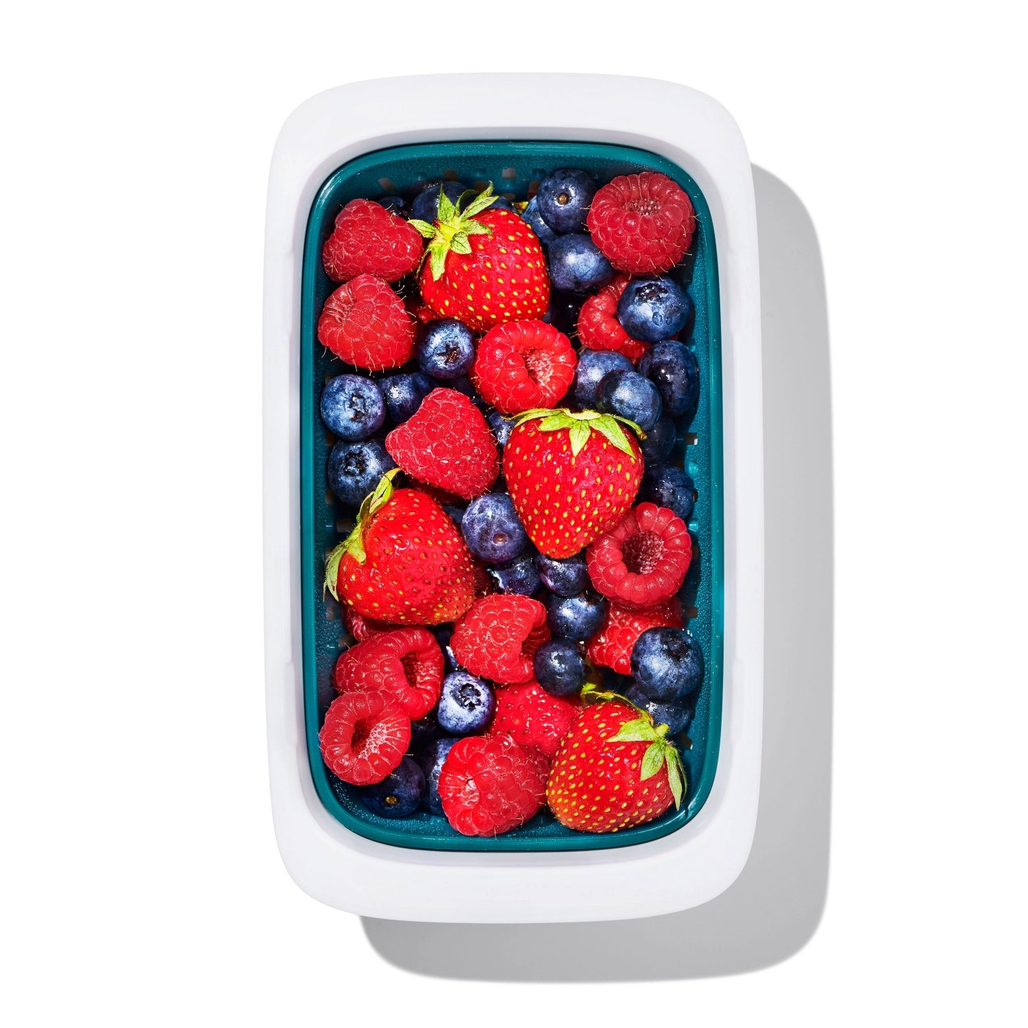 OXO Good Grips Prep & Go Behälter mit Sieb, 0.45L, ideal für frische Zutaten und einfache Zubereitung, praktischer Vorratsbehälter für die Küche.