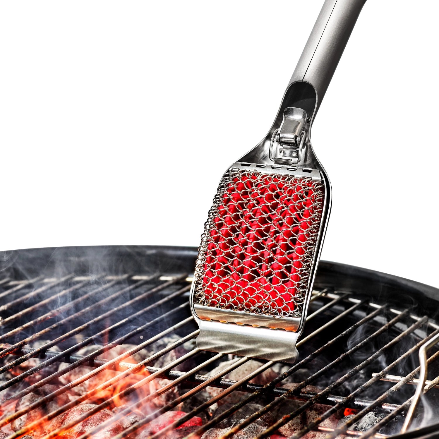 Grillbürste von OXO, 51.3x7.8cm, mit ergonomischem Griff für effektives Reinigen von Grillrosten und optimaler Handhabung.