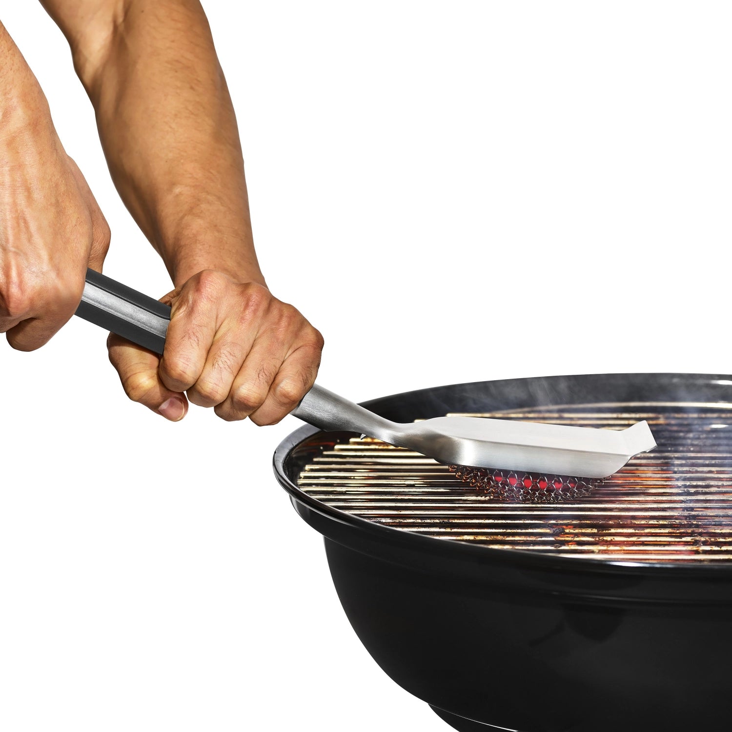 Hochwertige OXO Grillbürste mit ergonomischem Design, 51.3x7.8cm, perfekt für gründliche Reinigung von Grillrosten und -flächen.