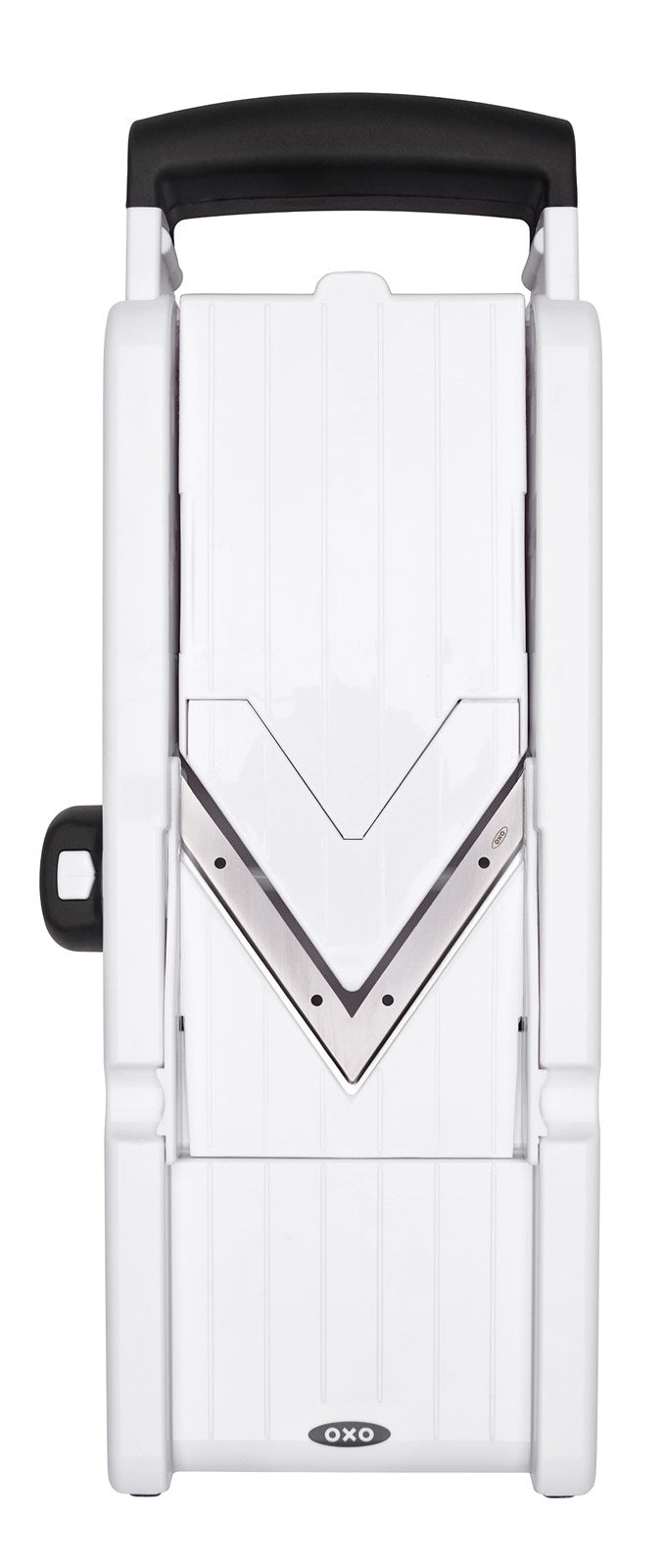 Die OXO V-Blade Mandoline: Präzises Schneiden von Obst & Gemüse, ergonomisch, langlebig, spülmaschinenfest. Ein Must-Have für jede Küche!