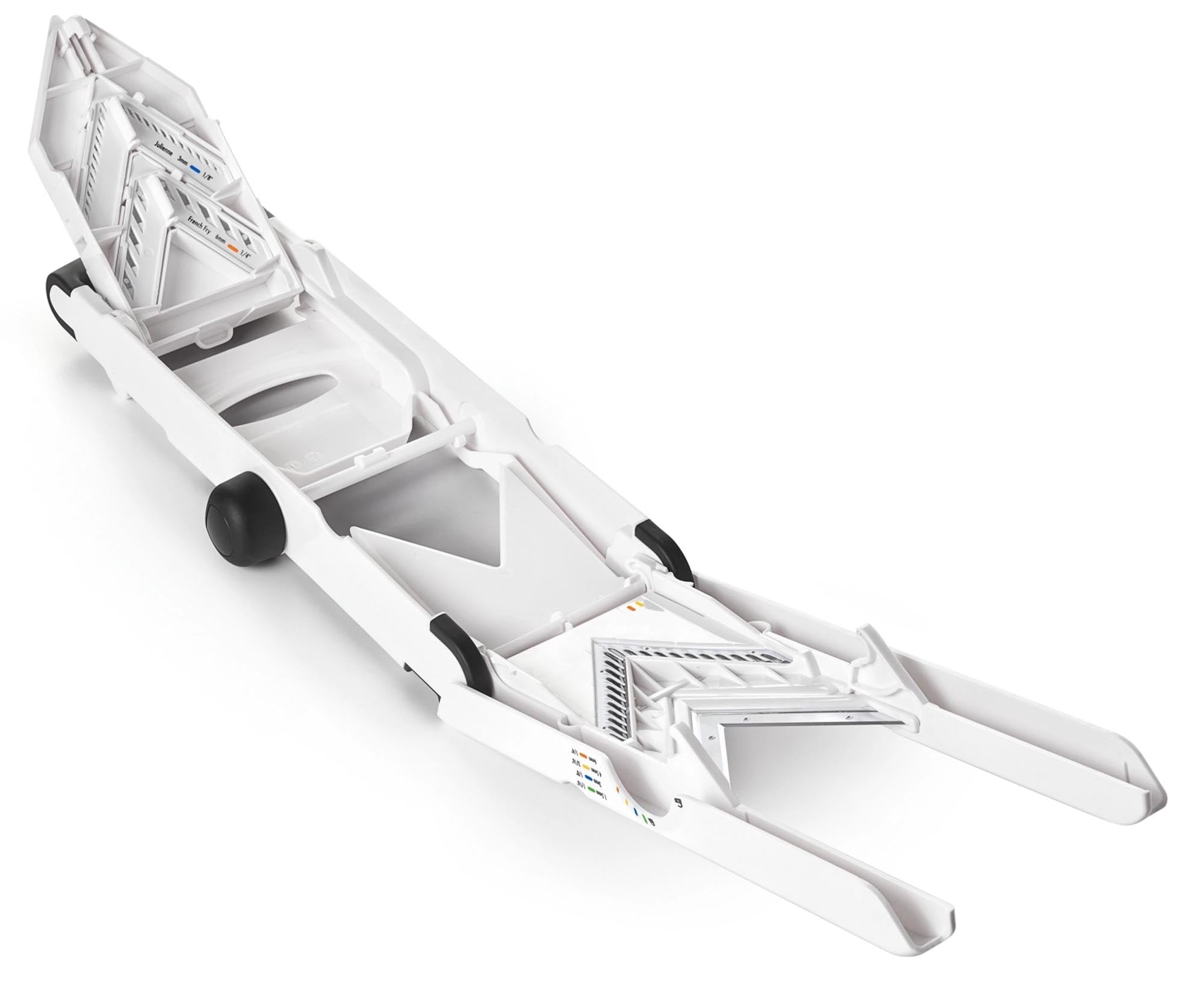 OXO V-Blade Mandoline: Ihr zuverlässiger Partner für präzises und schnelles Schneiden von Obst und Gemüse in der Küche.