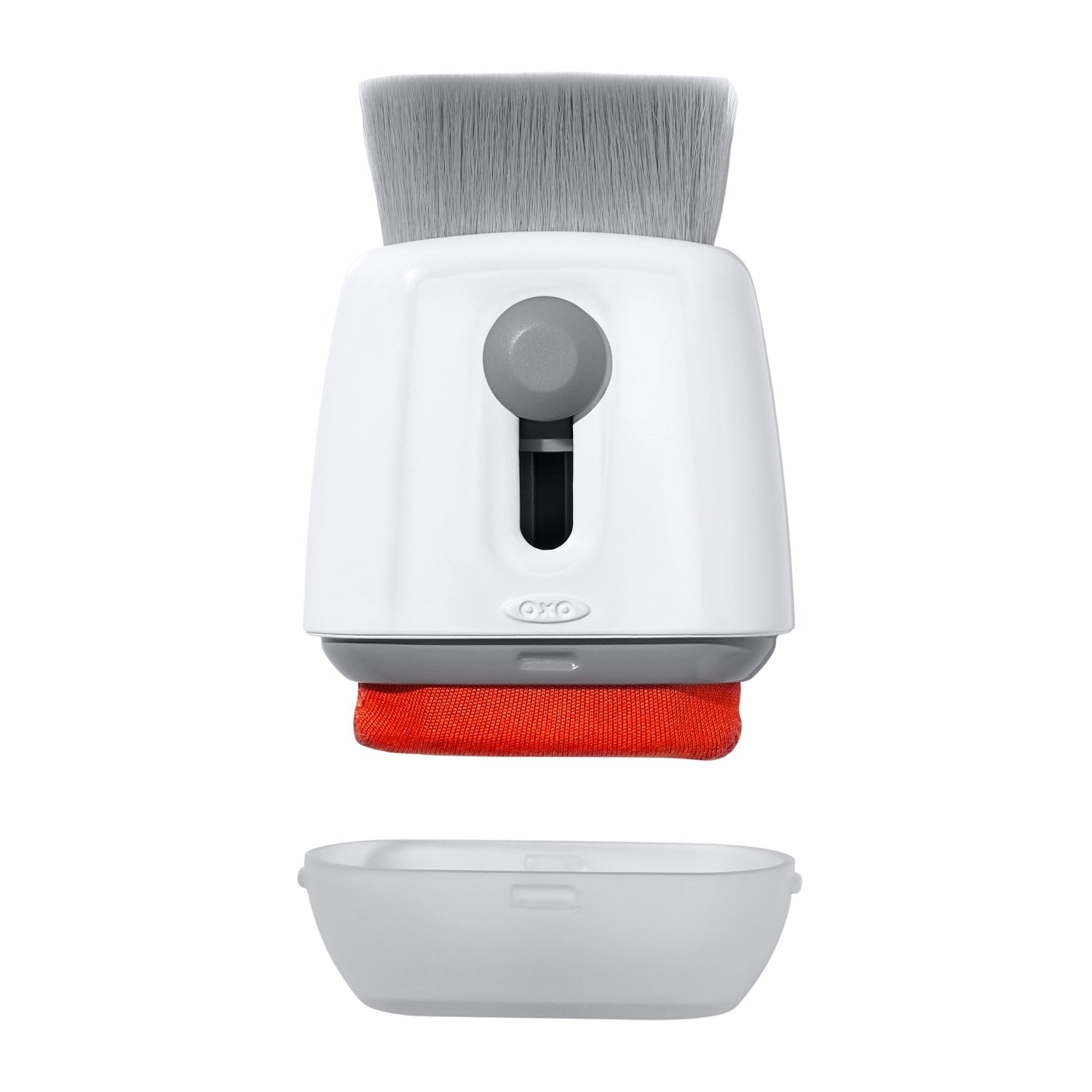 Der OXO Good Grips Laptop-Reiniger bietet eine praktische Kombination aus Bürste und Wischpad für die gründliche Reinigung von Laptops und Bildschirmen.