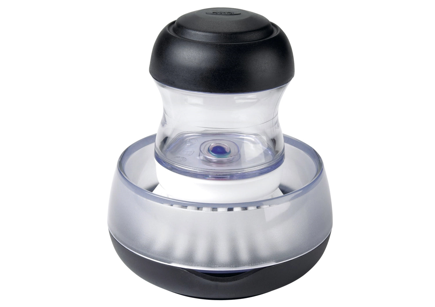 Entdecken Sie das Good Grips Handbürstenset mit Seifenspender von OXO – der perfekte Küchenhelfer für effiziente Reinigung und schonende Pflege.