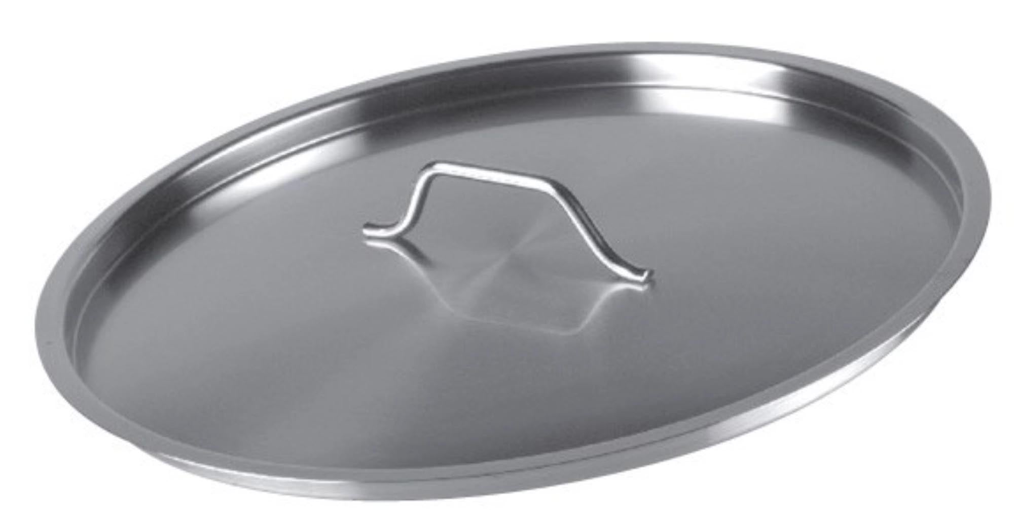 Erleben Sie den Basic Deckel von Piazza: Robuster Edelstahl, elegantes Design, perfekte Passform für alle Pfannen und mühelose Reinigung.