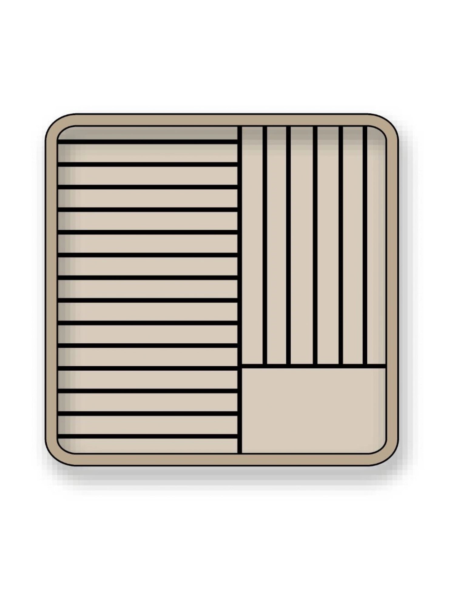 Dites le panier ouvert D23 à 25 cm H max 2,5 cm pour 21 plaques