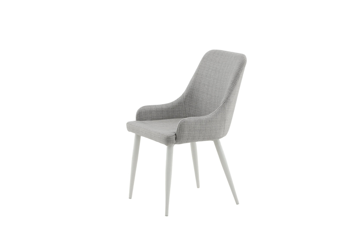 Plaza Stuhl in Hellgrau / Weiss präsentiert im Onlineshop von KAQTU Design AG. Stuhl ist von Venture Home