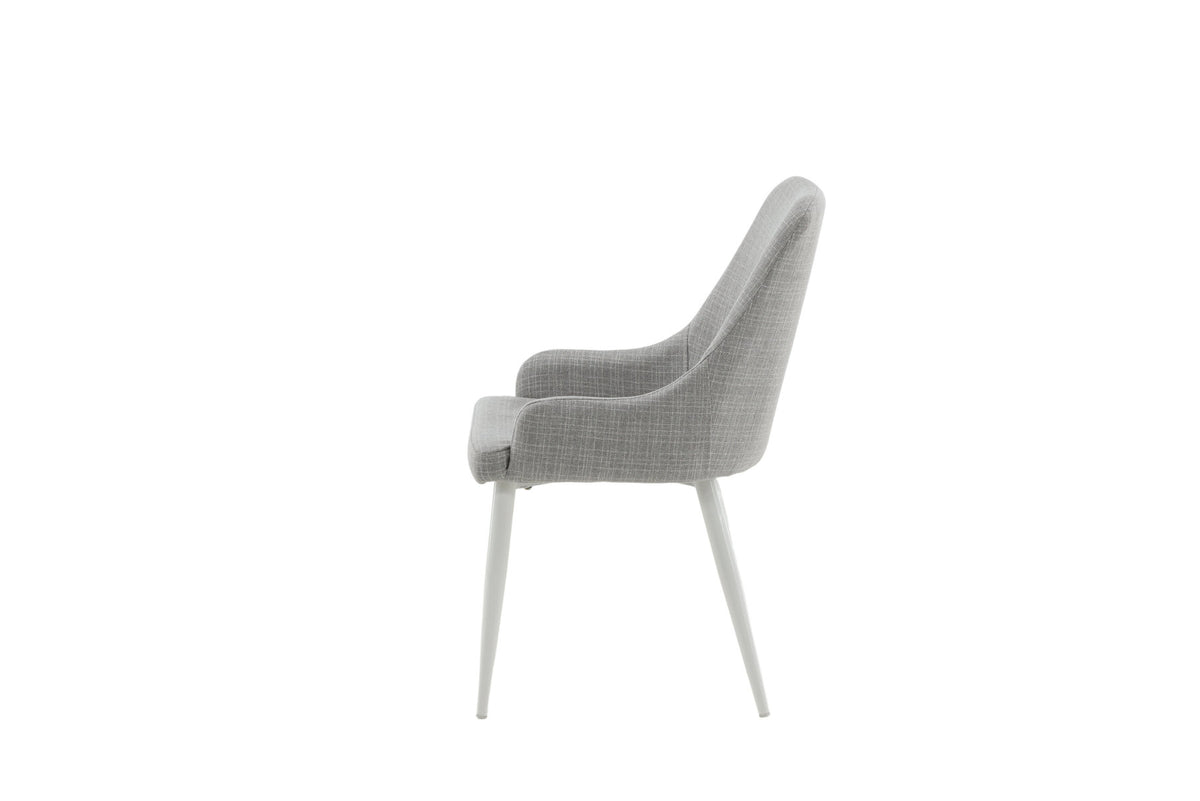 Plaza Stuhl in Hellgrau / Weiss präsentiert im Onlineshop von KAQTU Design AG. Stuhl ist von Venture Home