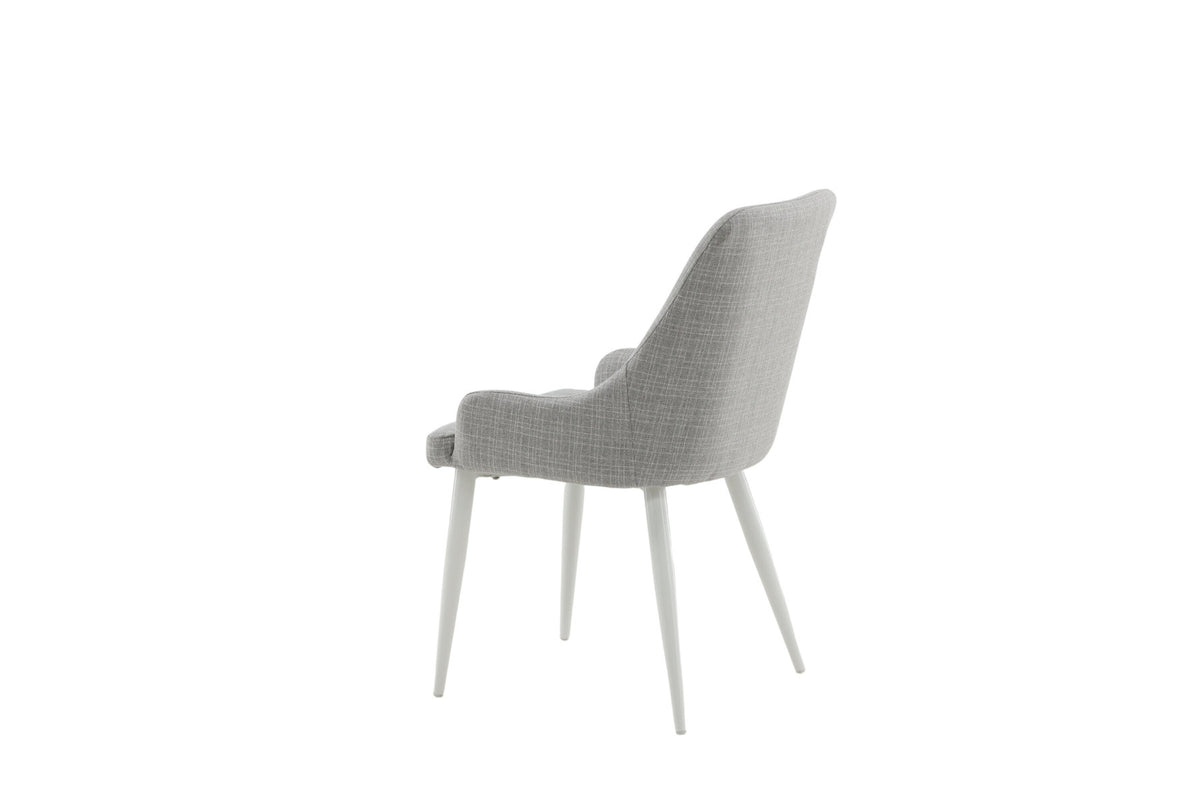 Plaza Stuhl in Hellgrau / Weiss präsentiert im Onlineshop von KAQTU Design AG. Stuhl ist von Venture Home