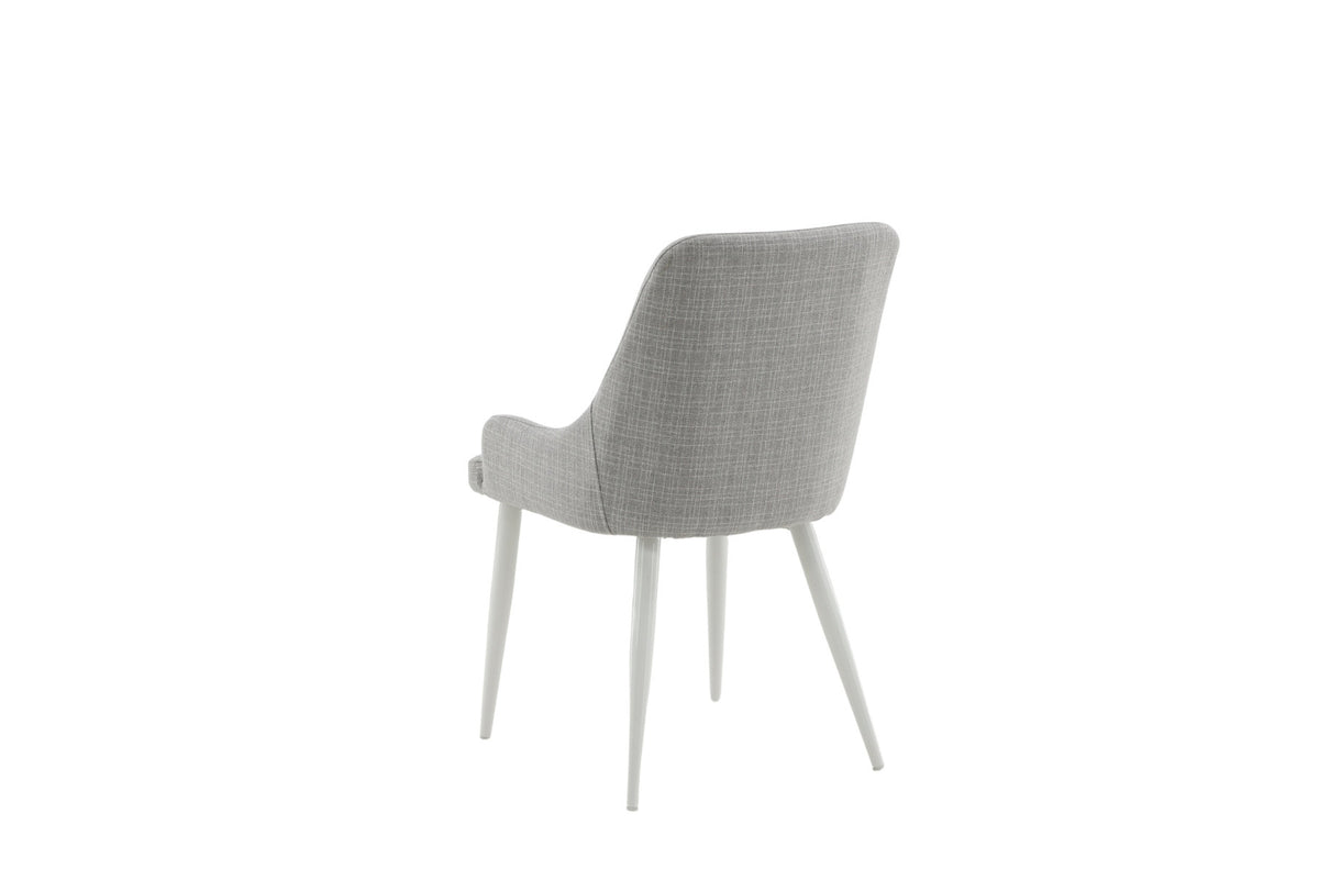 Plaza Stuhl in Hellgrau / Weiss präsentiert im Onlineshop von KAQTU Design AG. Stuhl ist von Venture Home