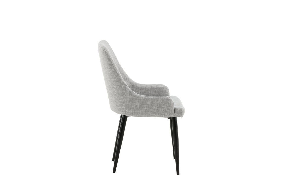 Plaza Stuhl in Hellgrau / Schwarz präsentiert im Onlineshop von KAQTU Design AG. Stuhl ist von Venture Home