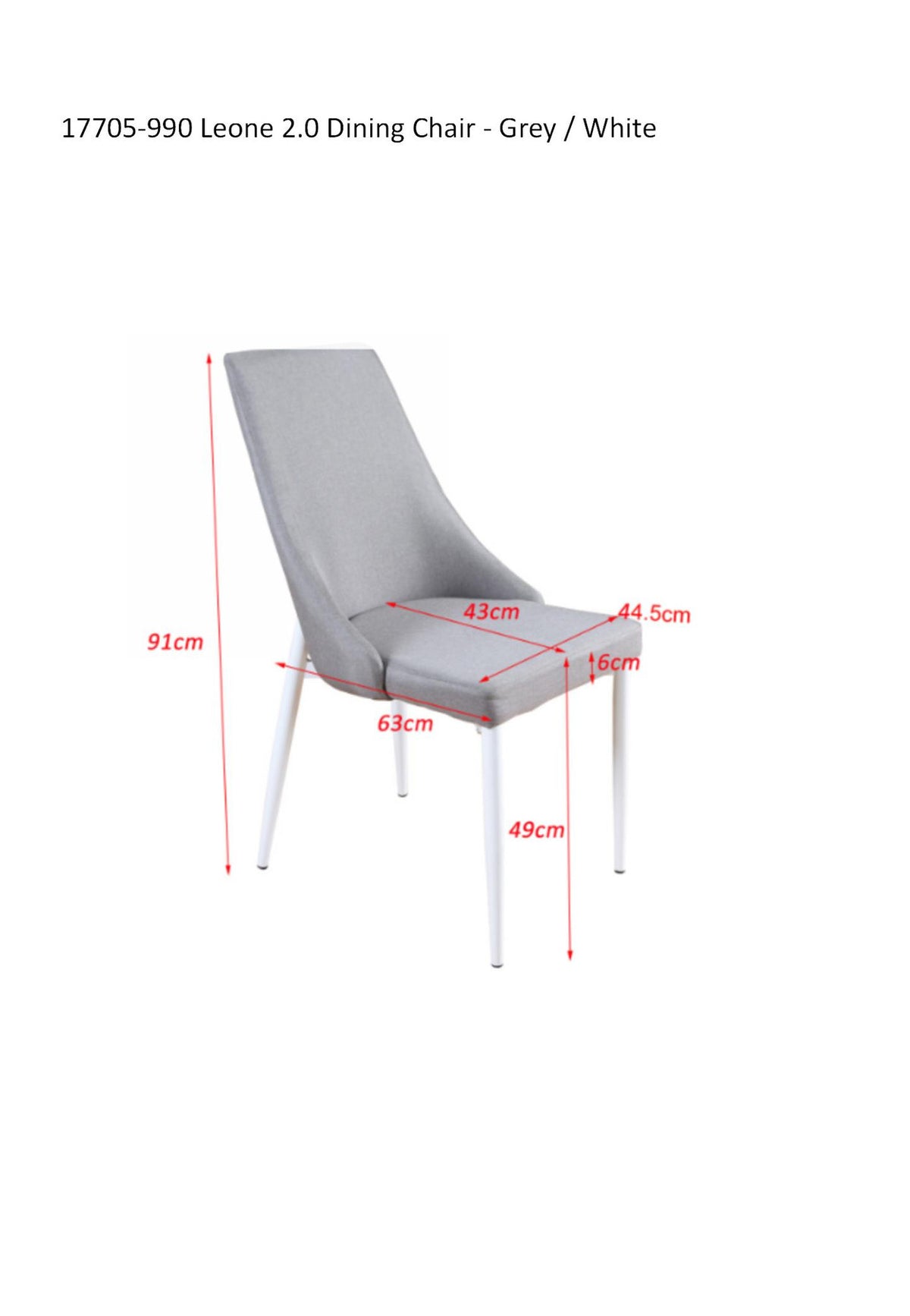 Leone Stuhl in Grau präsentiert im Onlineshop von KAQTU Design AG. Stuhl ist von Venture Home