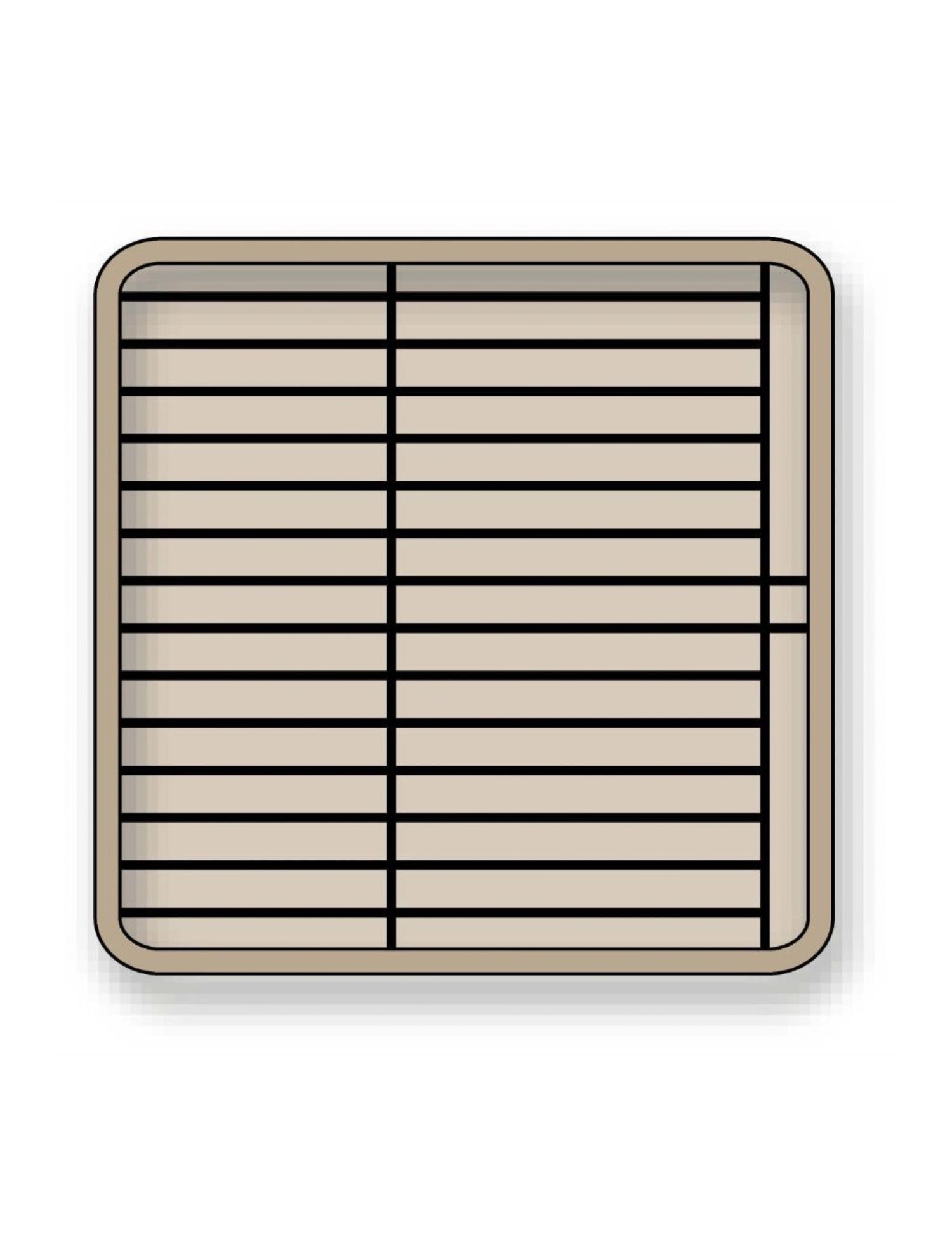 Dì il basket chiuso da D12 a 19 cm H max 2,5 cm per 32teller