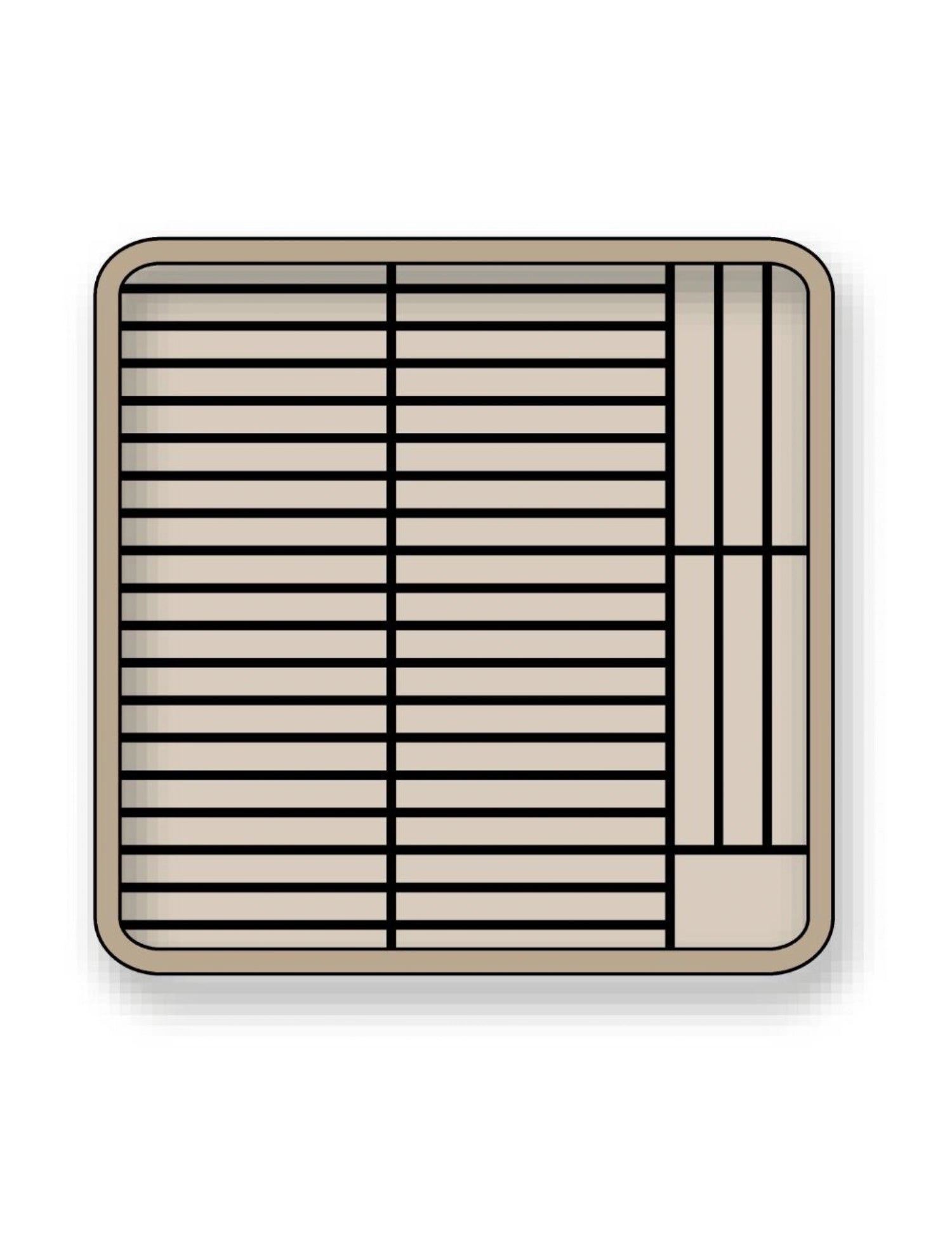 Dì a collasso chiuso da D15 a 18 cm H max 2,5 cm per 44 piastre