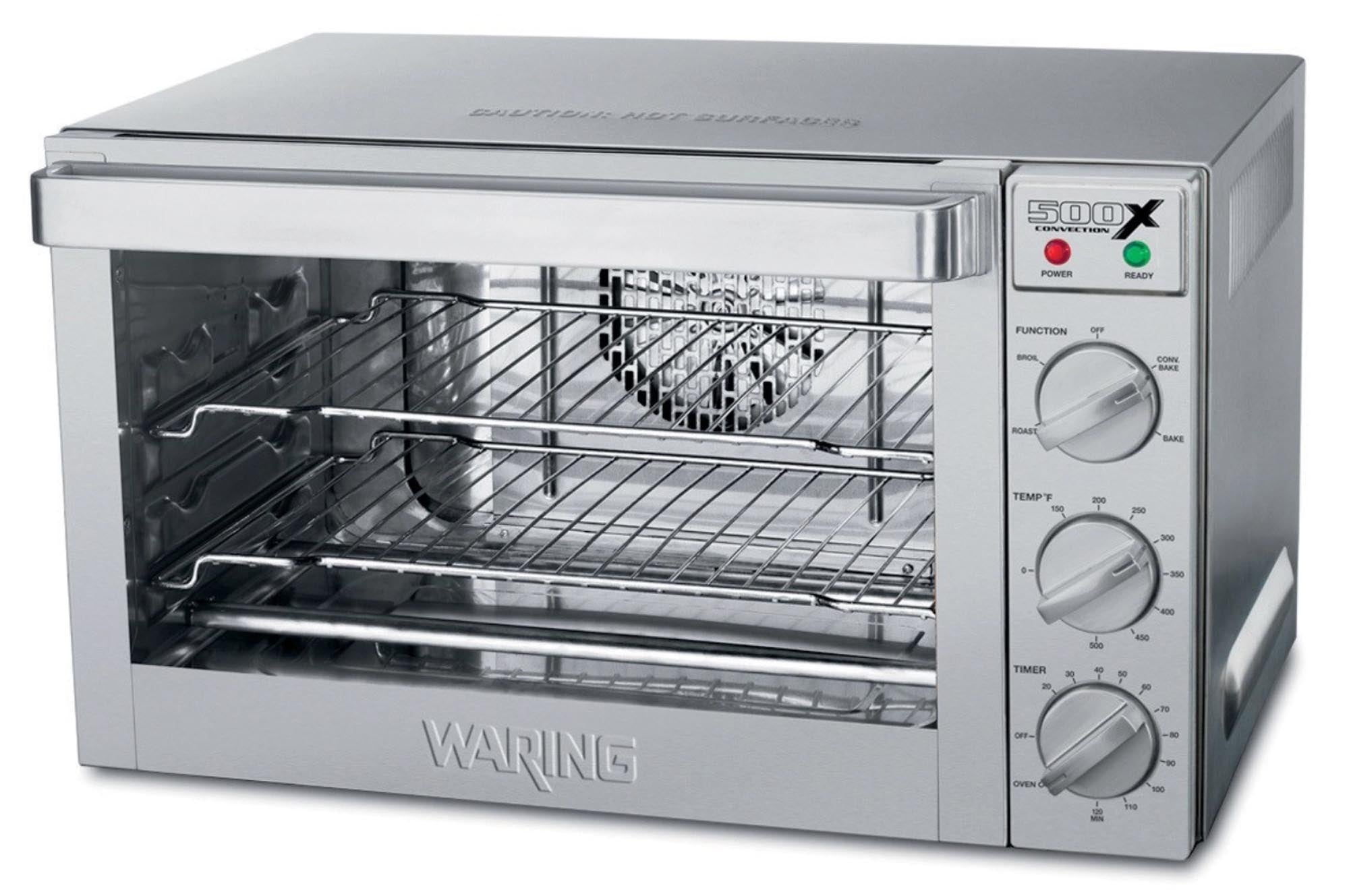 Leistungsstarker 42lt Konvektionsofen von Piazza: Edelstahl, gleichmässige Wärmeverteilung, ideal für Familien und Gastronomie.