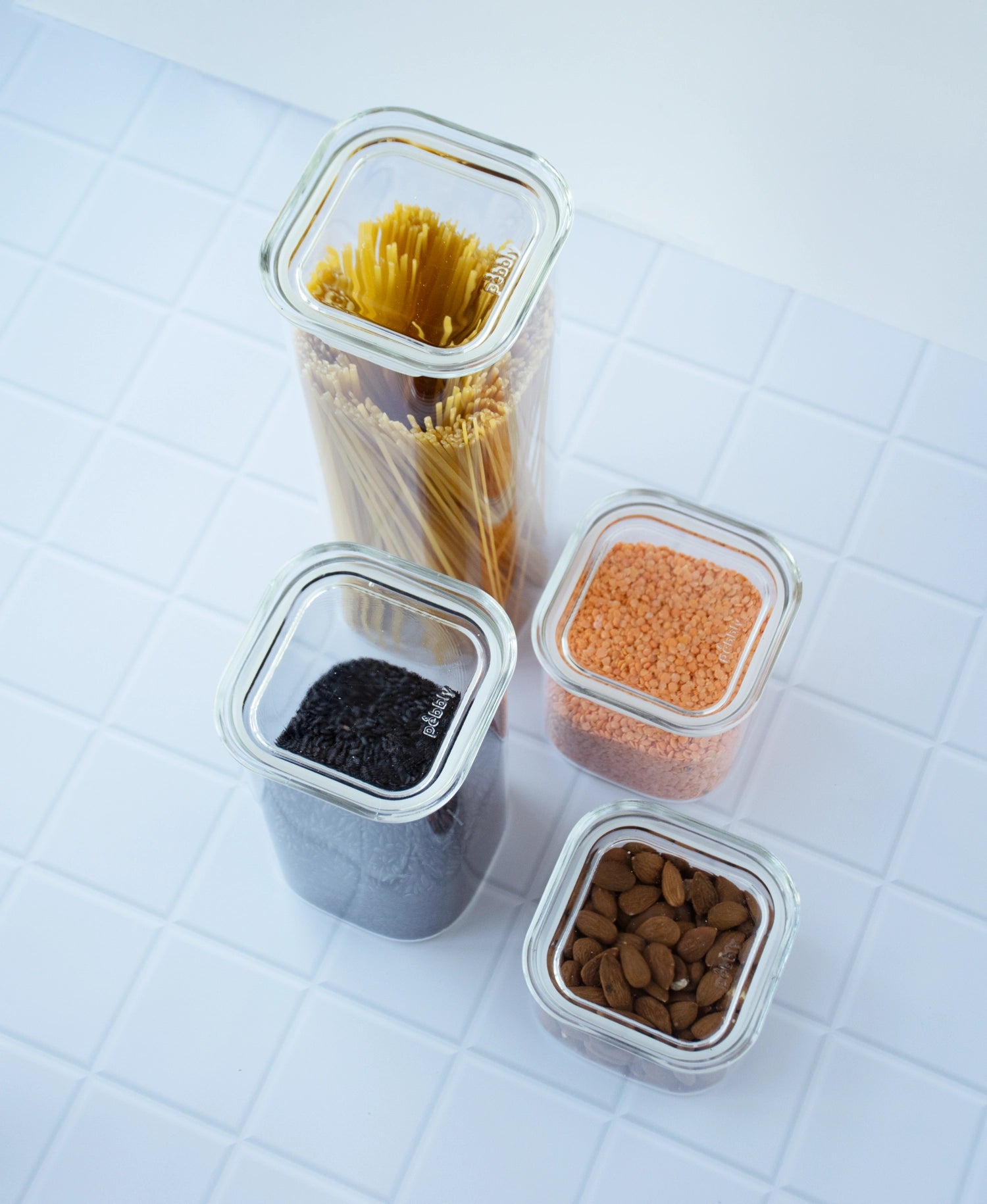 Pebbly Barattolo per alimenti con coperchio in vetro 0,8l 11x11x11cm