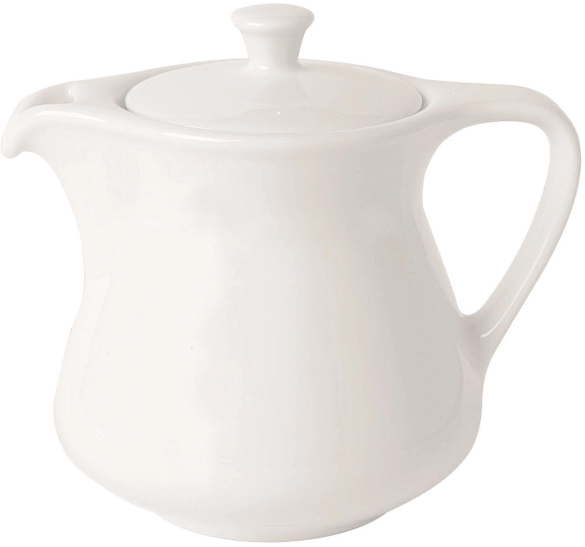 Elegante Porzellan-Kaffeekanne 1.05L von Royal Porcelain: stilvoll, langlebig, hitzebeständig, spülmaschinenfest.
