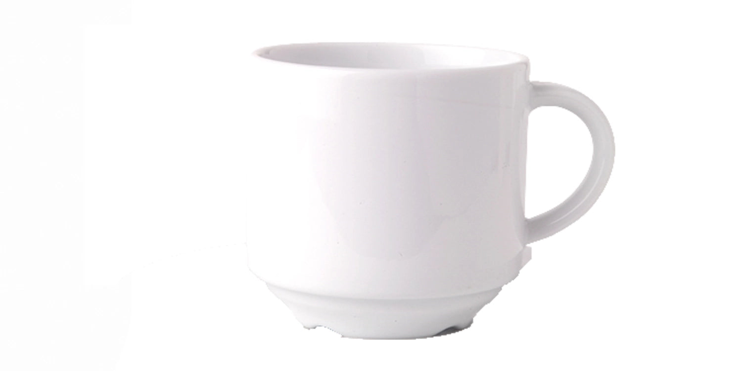 Uni 09 Mug oder Kaffeetasse gross stapelbar 0.25lt in Weiss präsentiert im Onlineshop von KAQTU Design AG. Tasse ist von Royal Porcelain