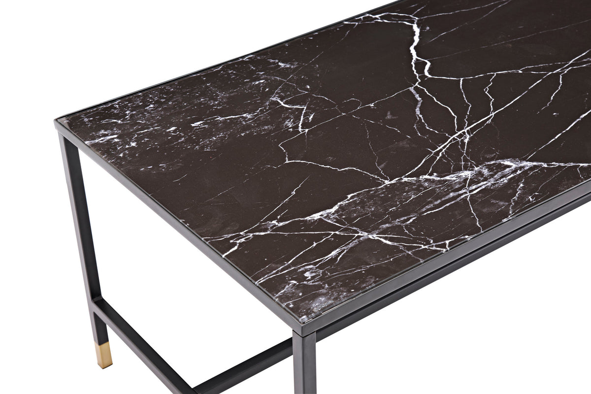 Dipp Beistelltisch in Schwarz/Gold präsentiert im Onlineshop von KAQTU Design AG. Beistelltisch ist von Venture Home