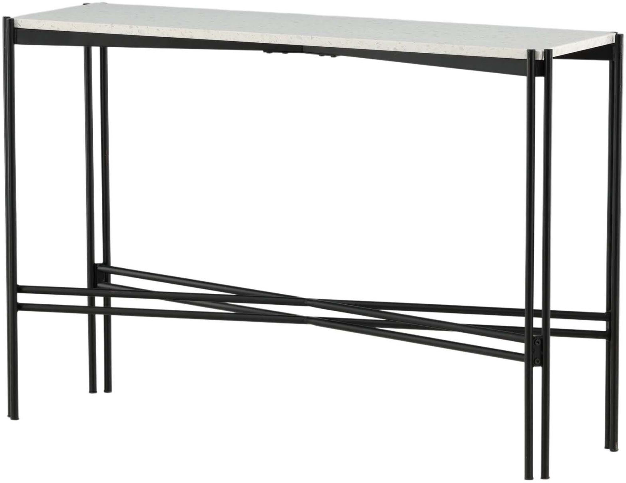 Razzia Beistelltisch von Venture Home: Eleganter Terrazzo und robustes Metallgestell vereinen Stil und Funktionalität für Ihr Zuhause.