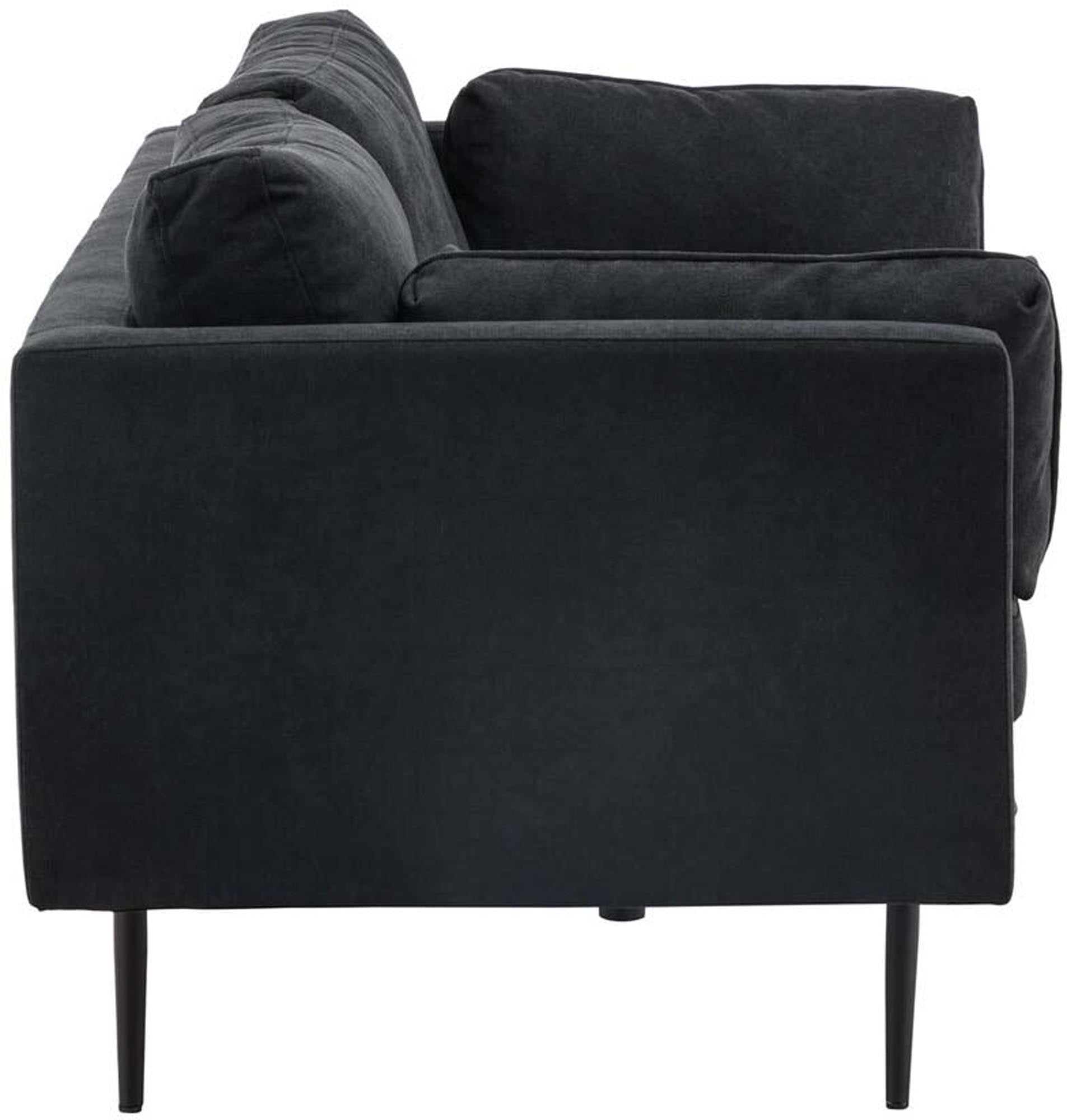 Boom Sofa in Schwarz/Schwarz präsentiert im Onlineshop von KAQTU Design AG. 3er Sofa ist von Venture Home