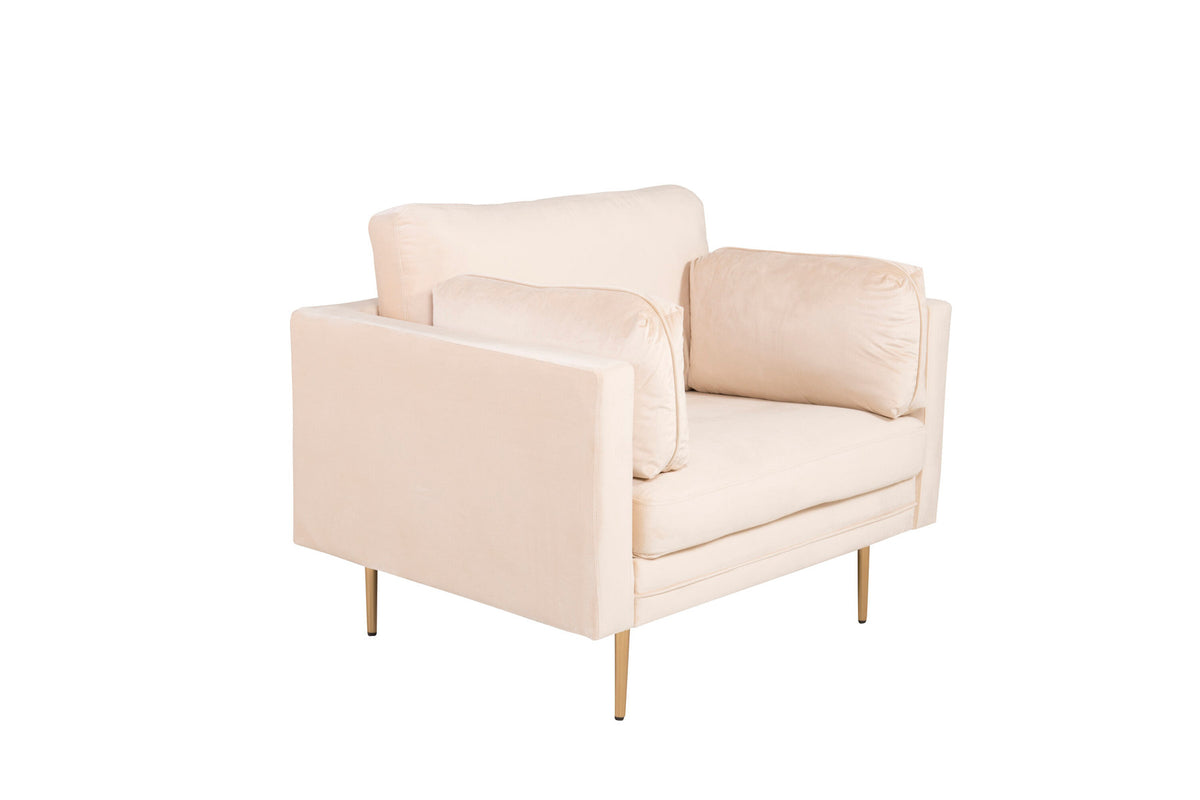 Boom Sessel in Creme präsentiert im Onlineshop von KAQTU Design AG. Sessel mit Armlehnen ist von Venture Home