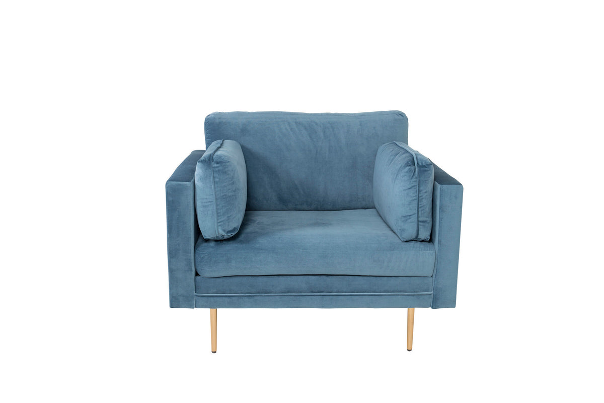 Boom Sessel in Blau präsentiert im Onlineshop von KAQTU Design AG. Sessel mit Armlehnen ist von Venture Home