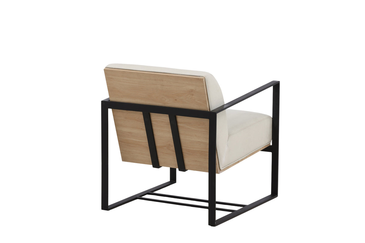 Kansas Sessel in Cremefarben präsentiert im Onlineshop von KAQTU Design AG. Sessel mit Armlehnen ist von Venture Home
