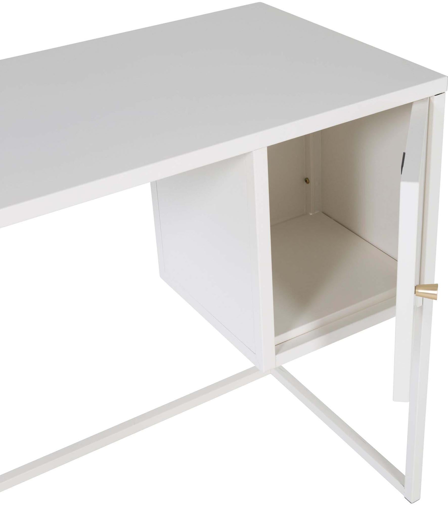 Entdecken Sie den Will Schreibtisch von Venture Home: Stilvolles Industriedesign, robustes Gestell und praktischer Stauraum für Ihr Büro.