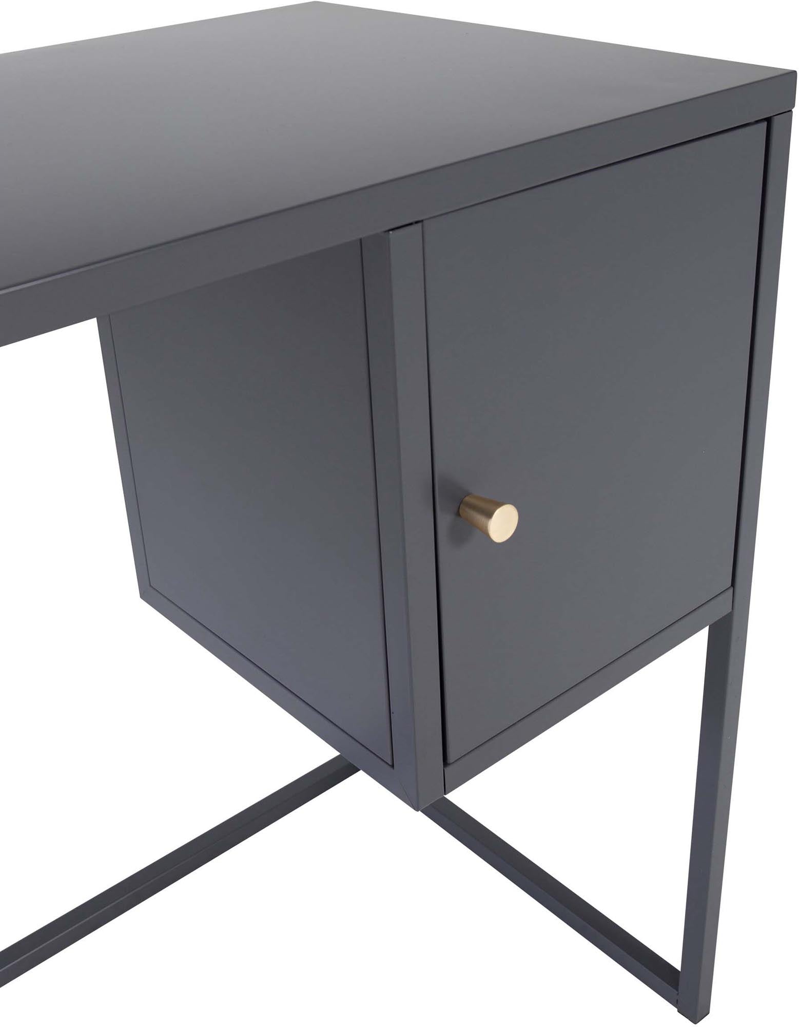 Entdecken Sie den Will Schreibtisch von Venture Home: Stilvolles Industriedesign, robustes Gestell und praktischer Stauraum für Ihr modernes Büro.