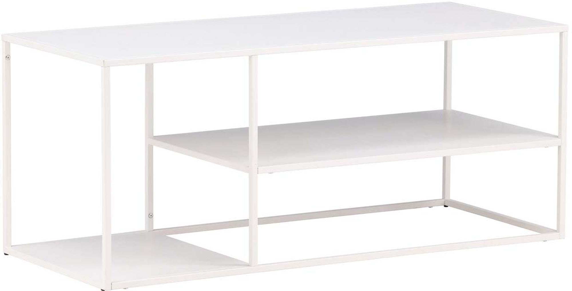 Entdecken Sie den Staal Coffee Tisch von Venture Home: Ein eleganter, industrieller Beistelltisch aus langlebigem Stahl mit praktischen Reliefoberflächen.