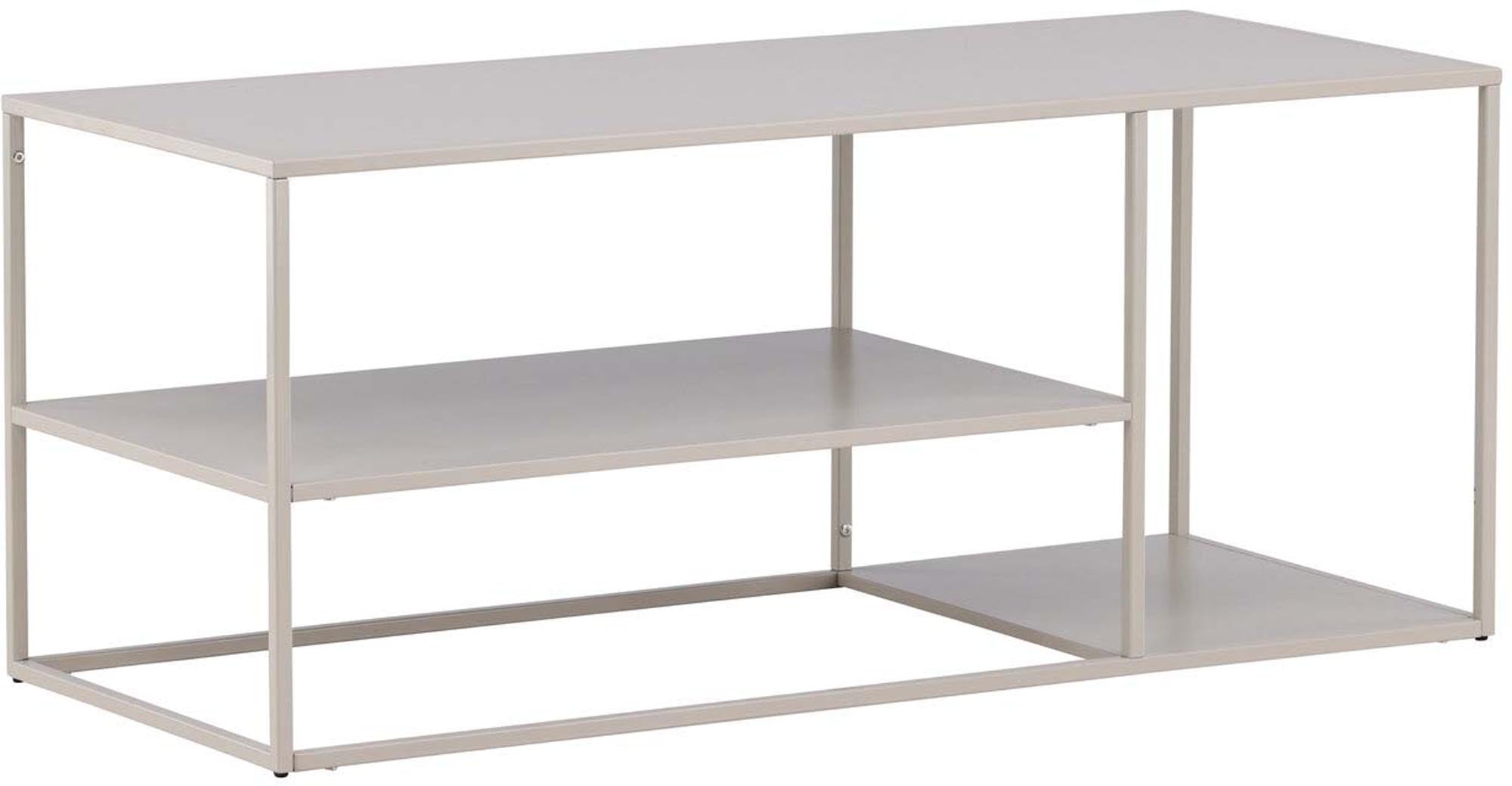 Moderner Staal Coffee Tisch von Venture Home: Robuster, pulverbeschichteter Stahl mit stilvollen Reliefoberflächen für vielseitige Nutzung und elegantes Wohndesign.