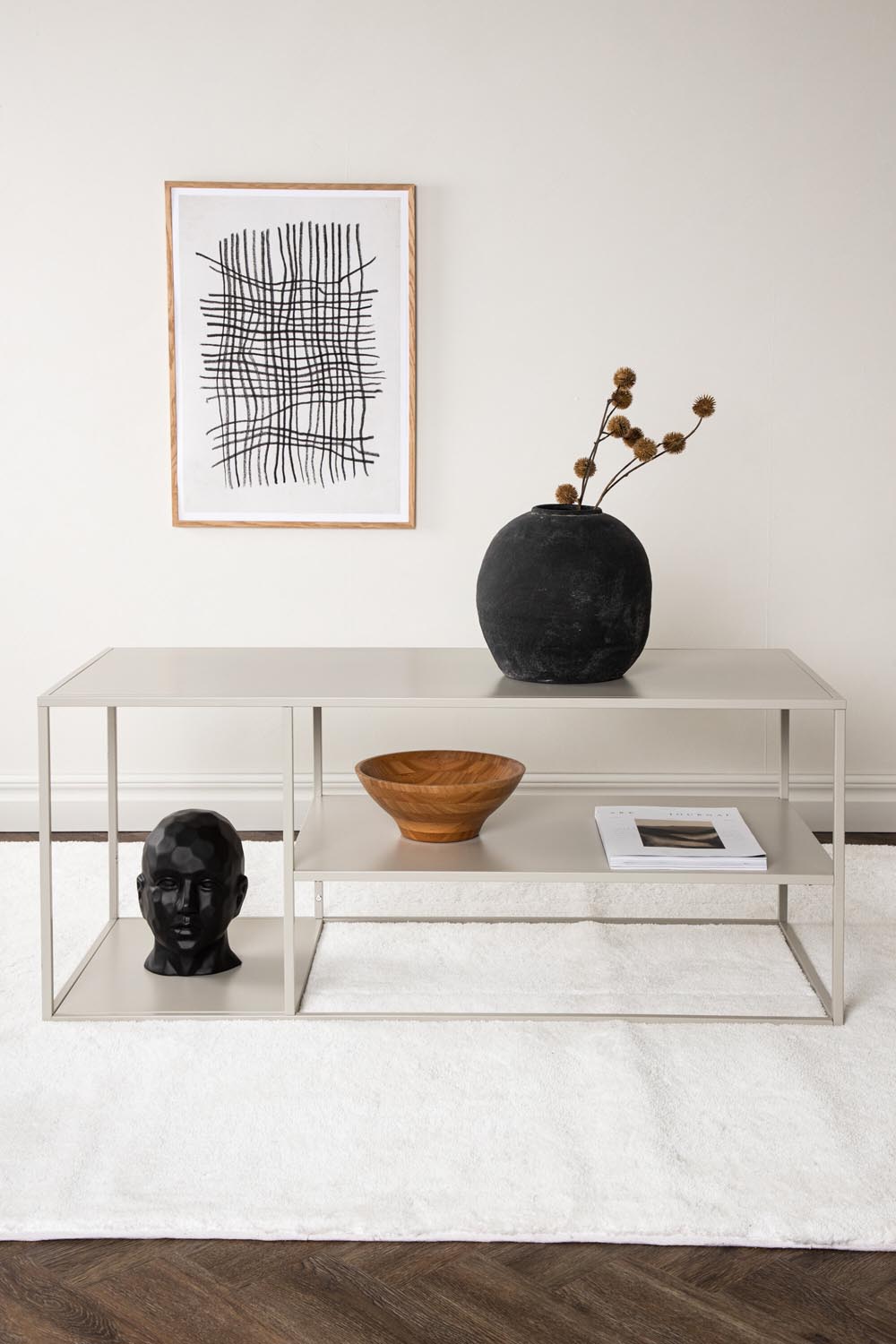 Staal Coffee Tisch in Beige präsentiert im Onlineshop von KAQTU Design AG. Beistelltisch ist von Venture Home