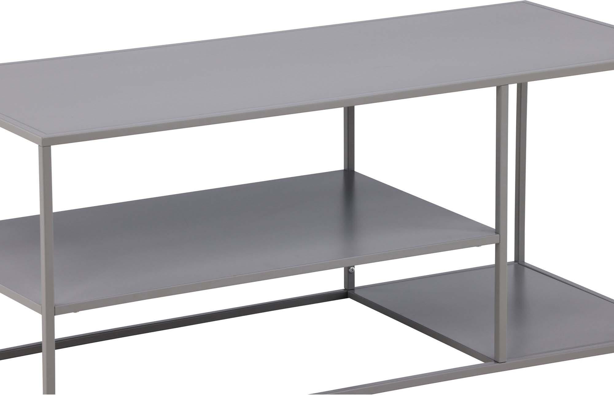 Venture Home's Staal Coffee Tisch: Moderner, robuster Beistelltisch aus pulverbeschichtetem Stahl mit stilvollen Reliefoberflächen für jedes Zuhause.