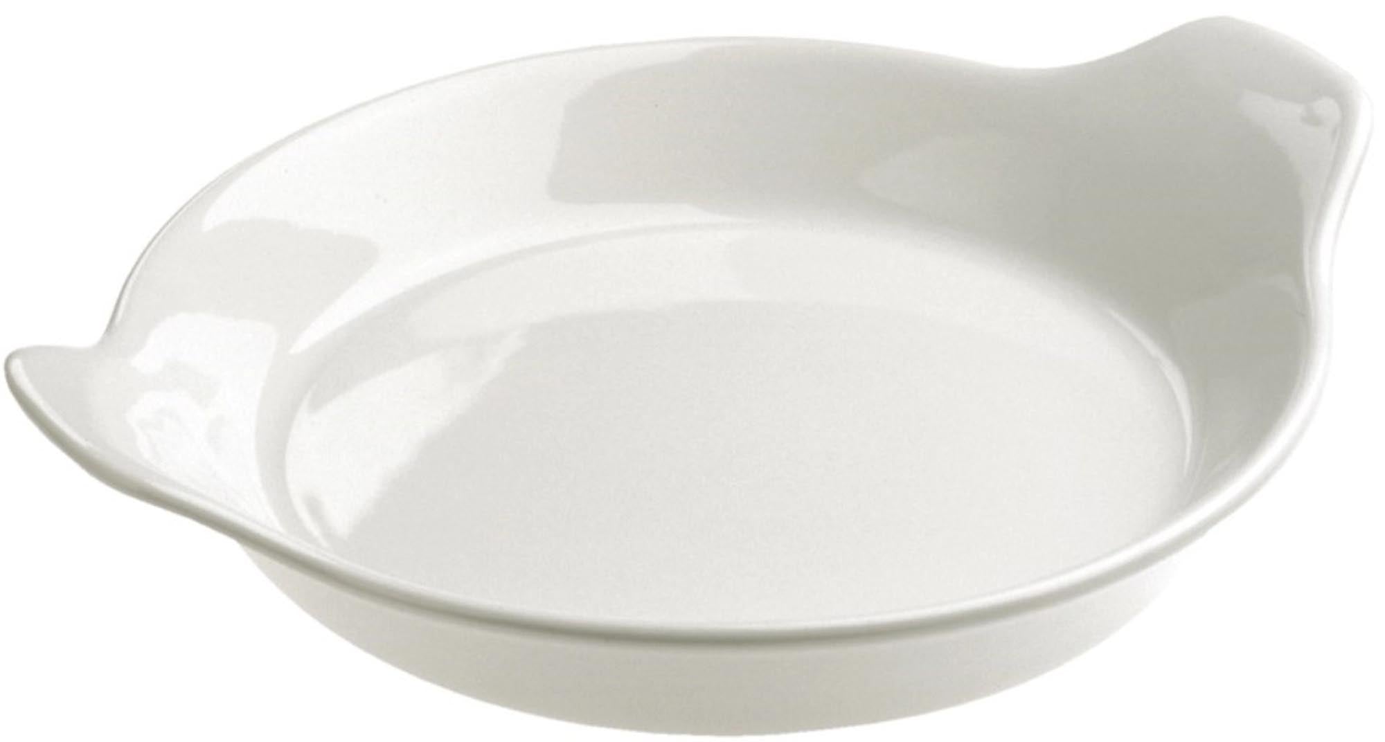 Elegante Revol Eierpfanne Ø 15 cm, weiss: Hochwertiges Porzellan, gleichmässige Wärmeverteilung, kratzfest, spülmaschinenfest.
