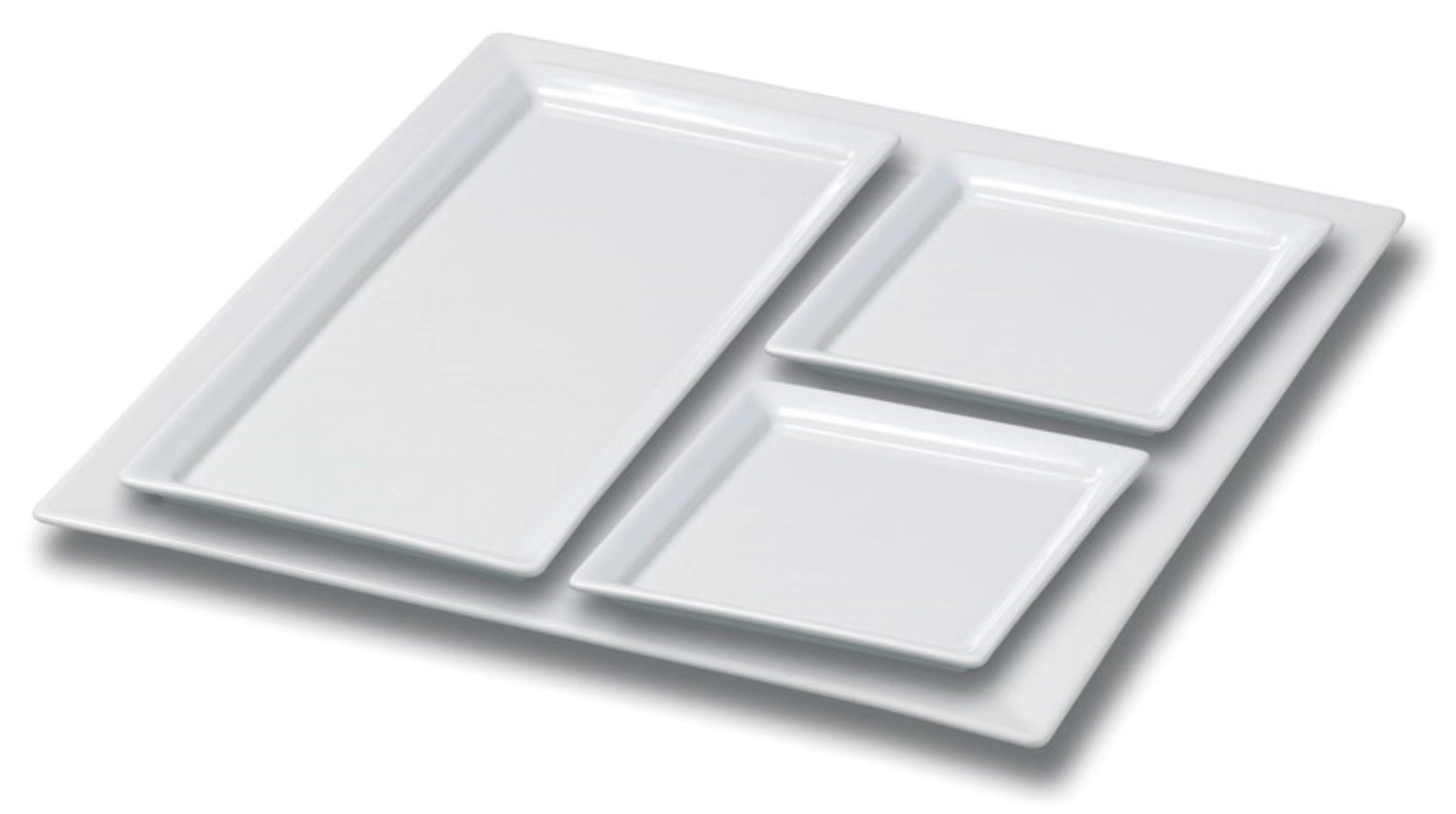 Rectangular plate, 26x13x2 cm, white