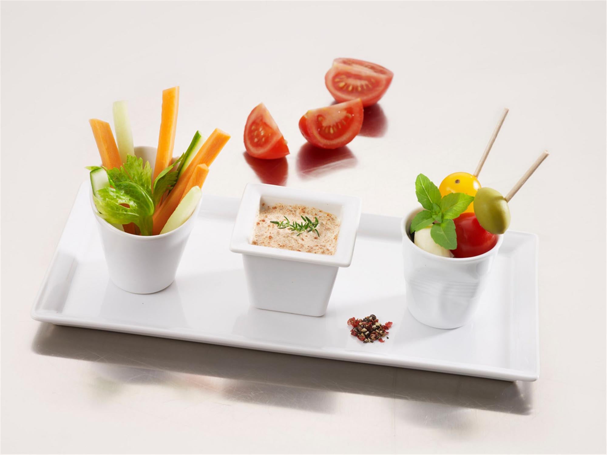 Rectangular plate, 26x13x2 cm, white