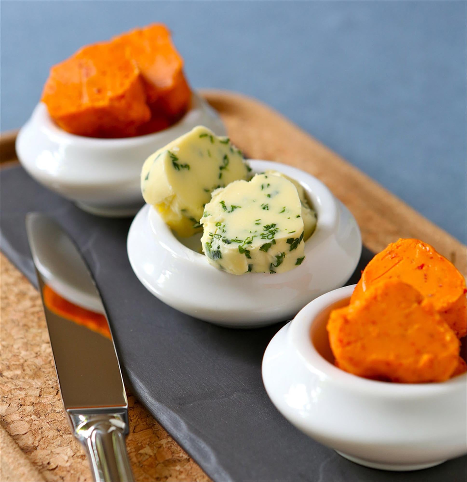 Butterdose, Ø 7.2 cm, weiss