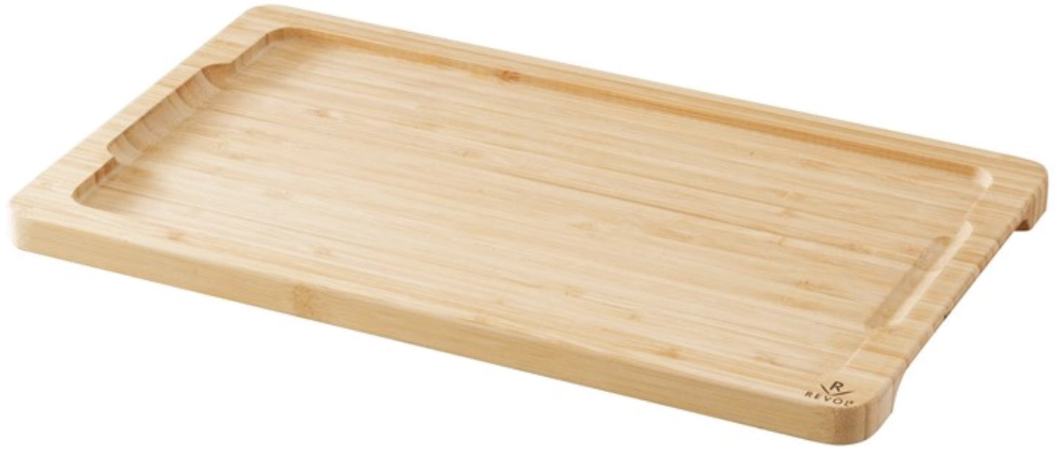 Praktisches Bambus-Tablett für Steakteller, 34x20x2 cm, ideal für das ansprechende Servieren von Steak und Beilagen.