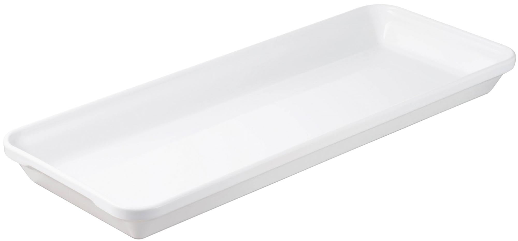 Elegante, weisse Revol Auflaufform (49,5 cm) aus robustem Porzellan. Perfekt für grosse Aufläufe, ofenfest bis 250 °C, spülmaschinenfest.