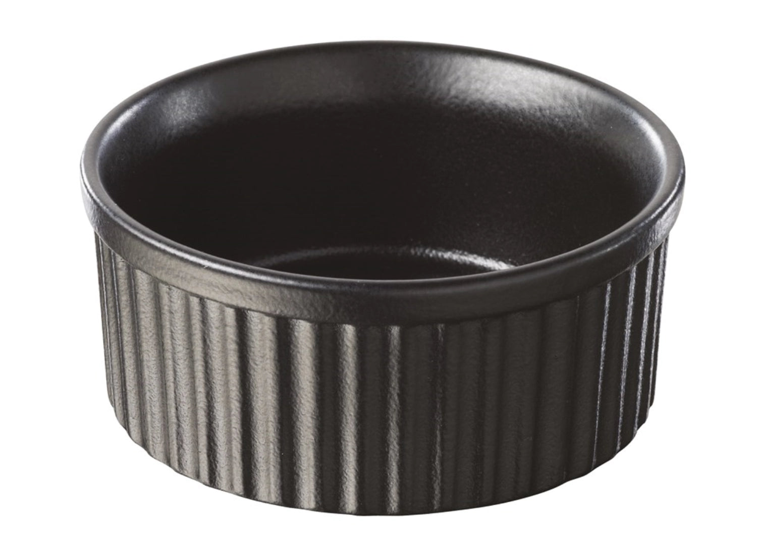 Entdecken Sie die Revol Ramequin (Ø 9,4 cm) in Gusseisen-Optik – ideal für Soufflés, Gratins und Dips. Robust, spülmaschinenfest und elegant!